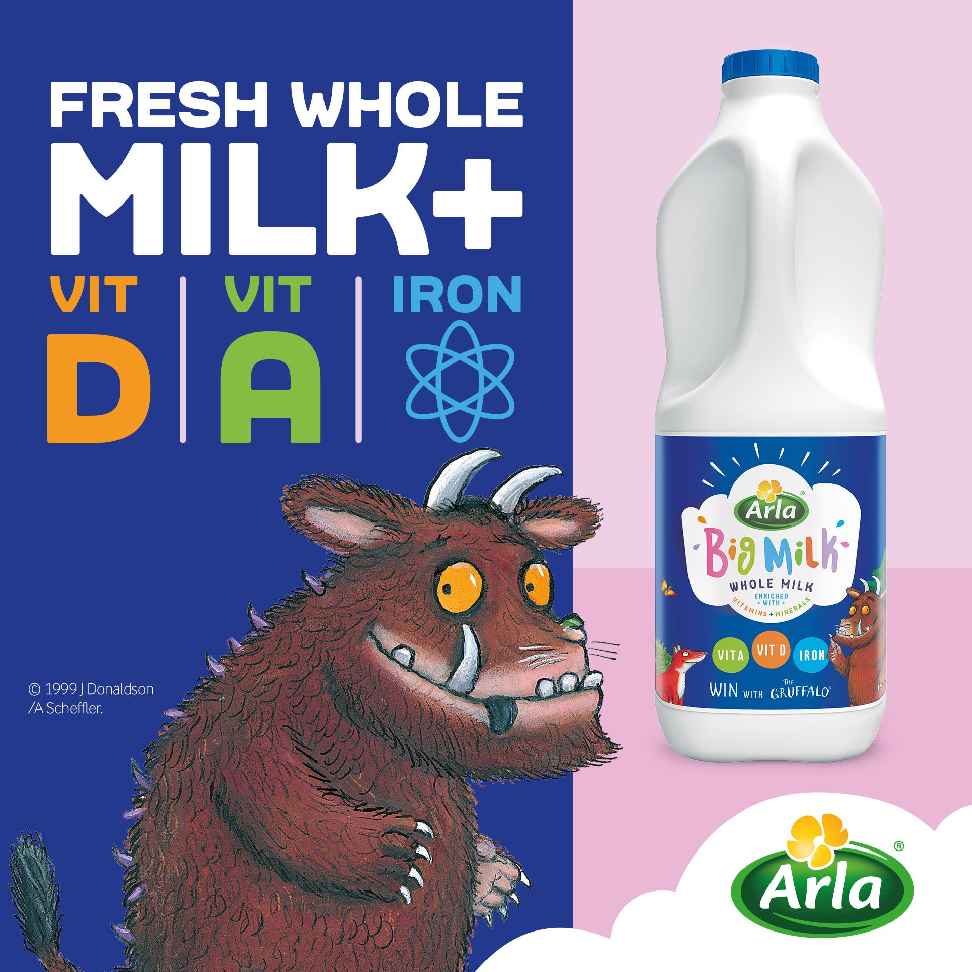 Arla Big Milk Fresh Whole Vitamin Enriched for Kids 1+ 2L thumbnail 2