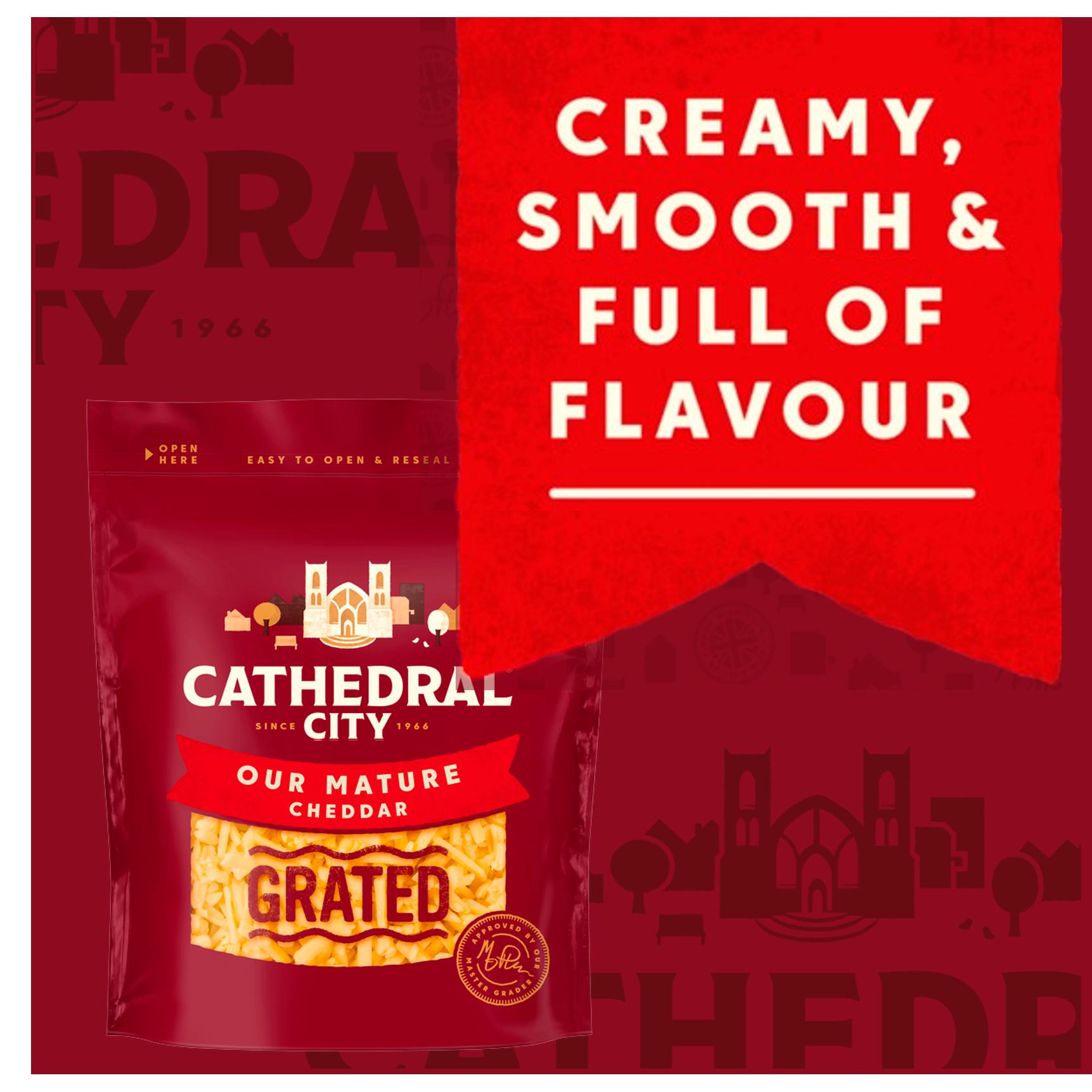 Cathedral City Grated Mature Cheddar Cheese 180g thumbnail 2