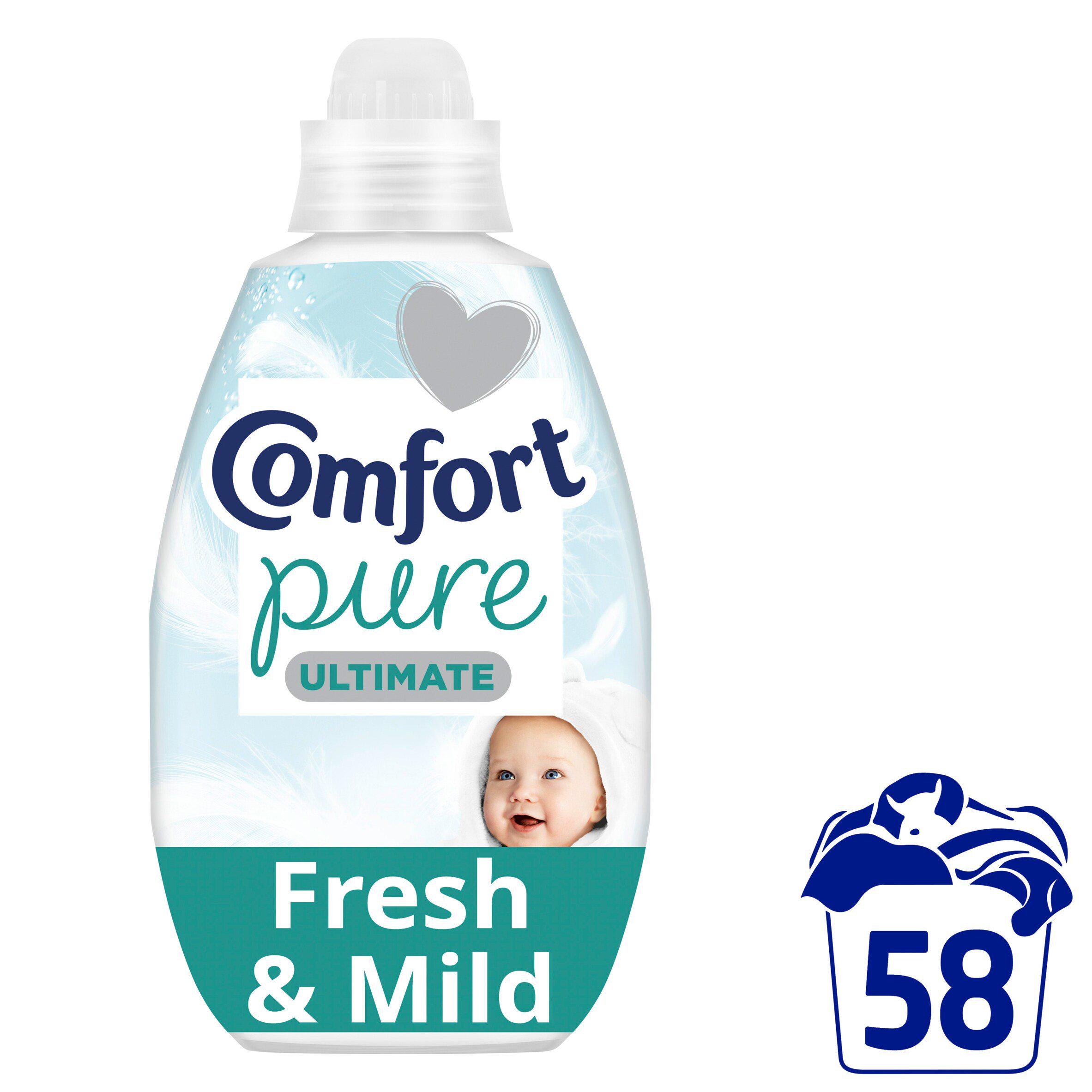 Comfort Fabric Conditioner Pure Ultra Concentrated 58 Washes 870ml
