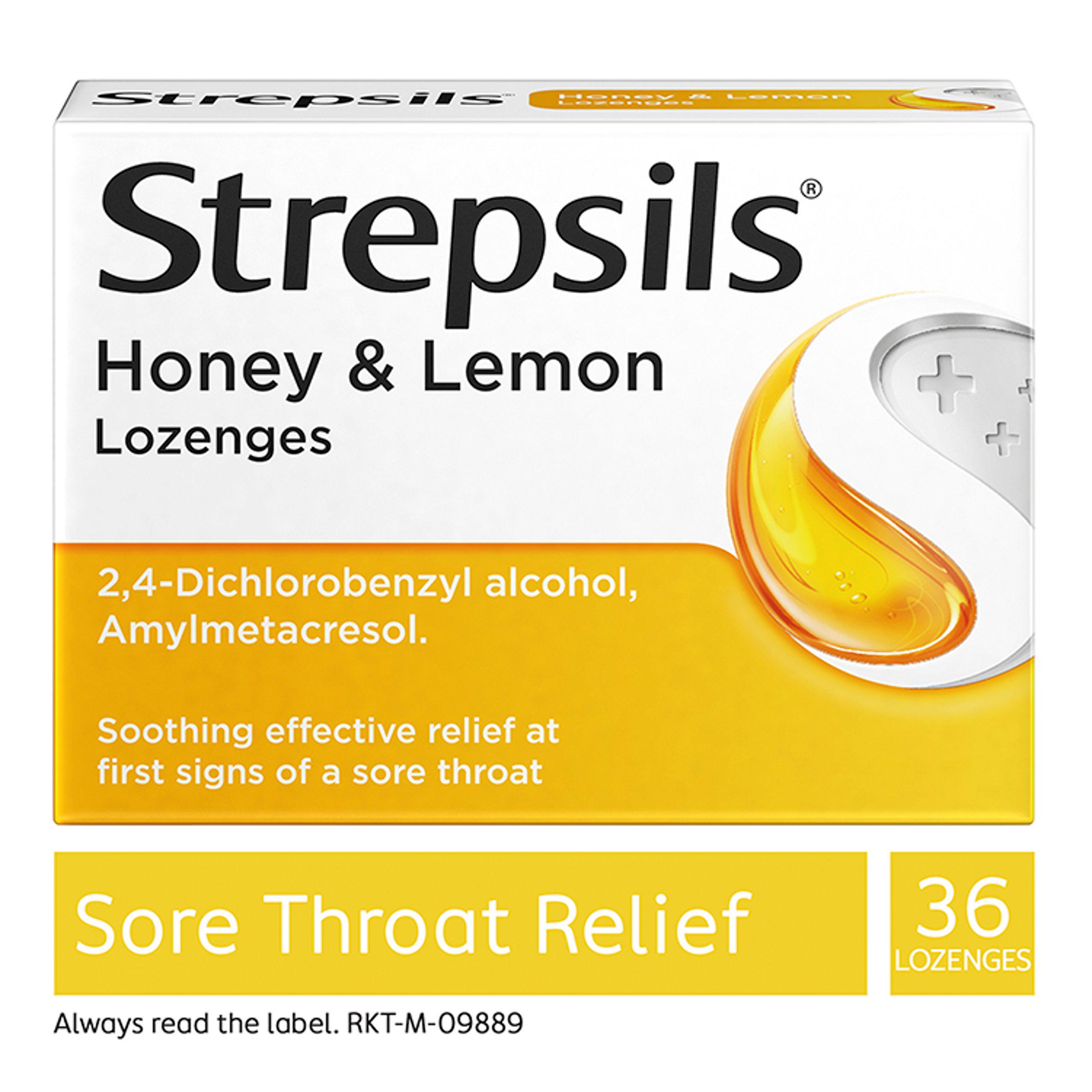 Strepsils Honey & Lemon Lozenges for Sore Throat