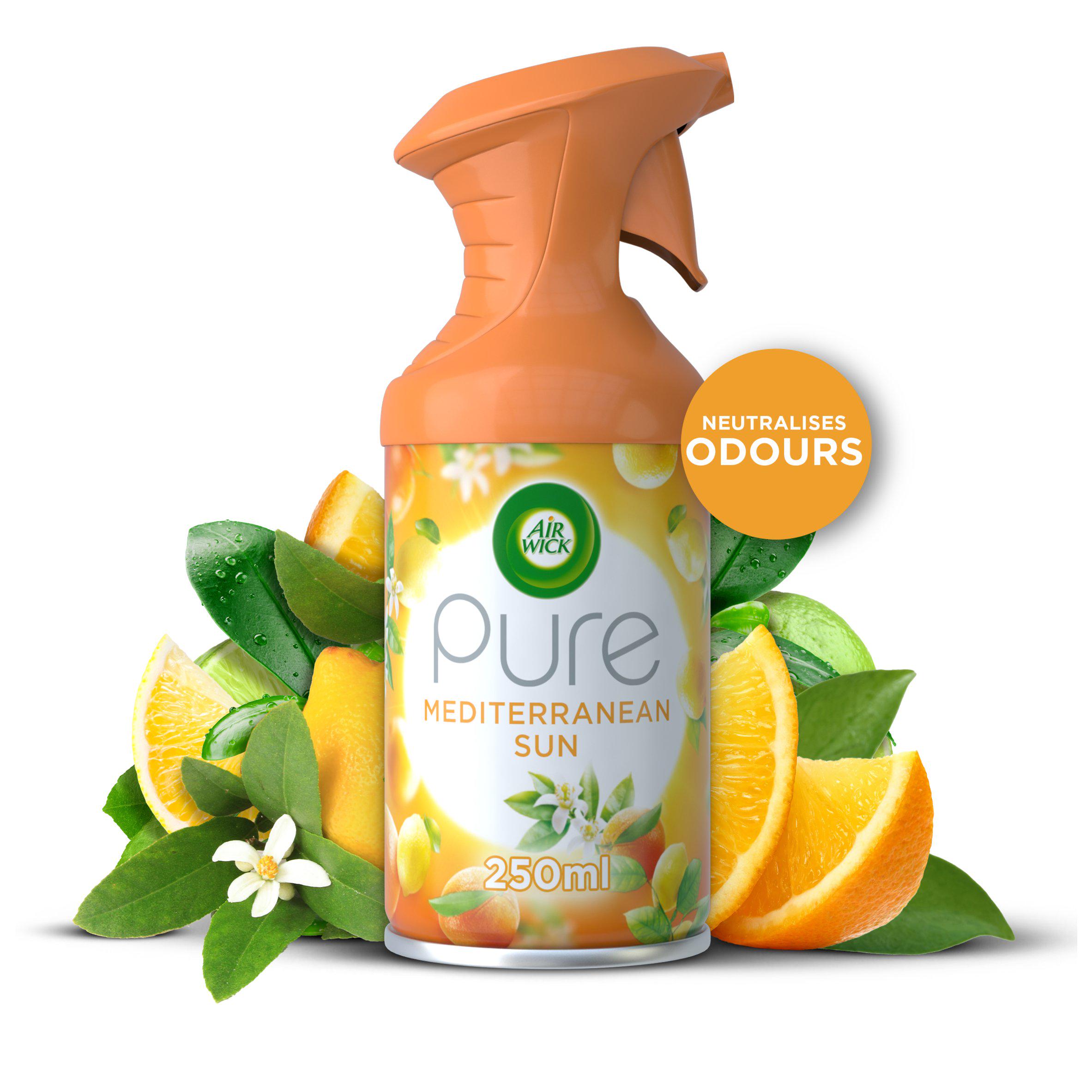 Air Wick Pure Aerosol Spray, Mediterranean Sun Air Freshener 250ml
