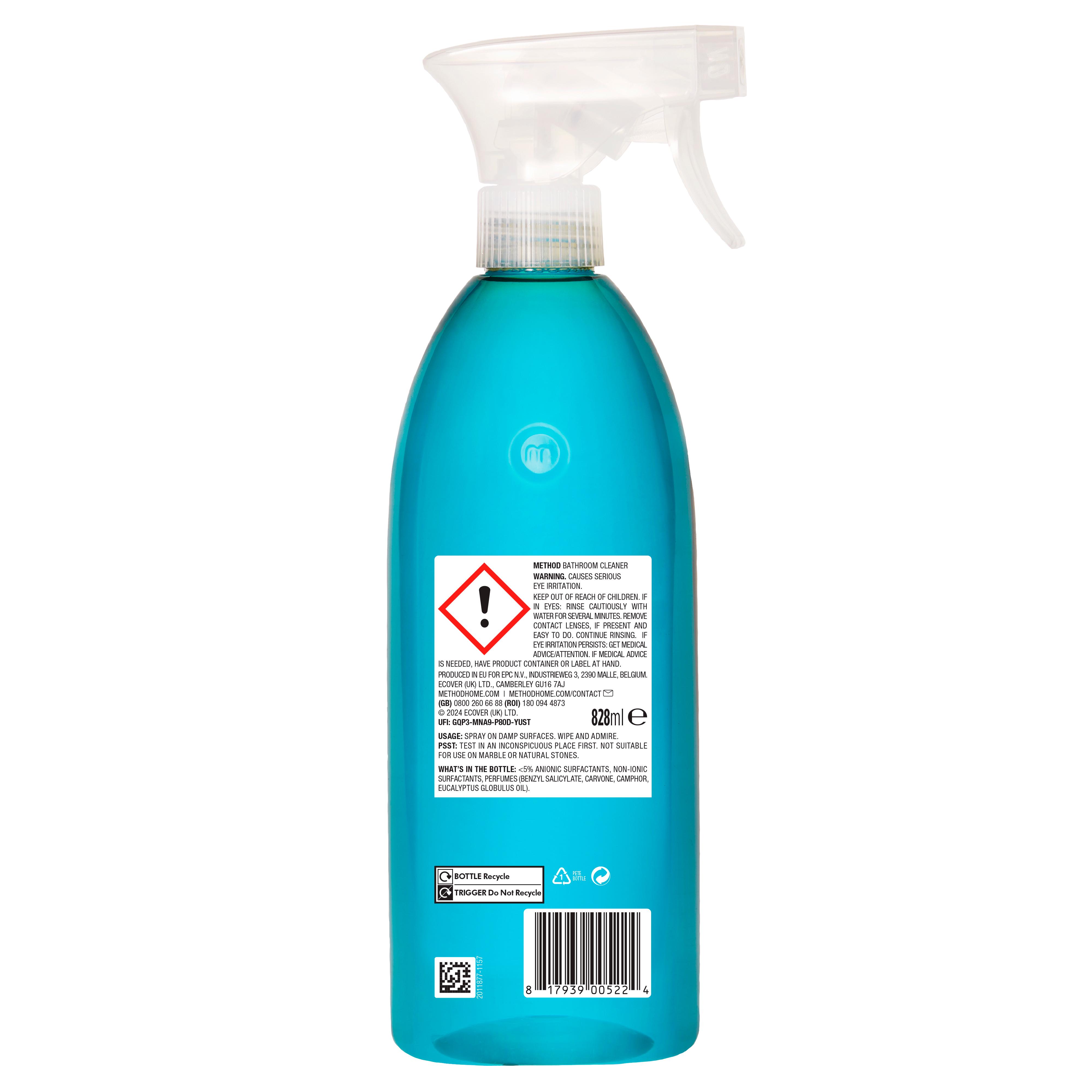 Method Bathroom Cleaner, Eucalyptus Mint, 828ml thumbnail 2