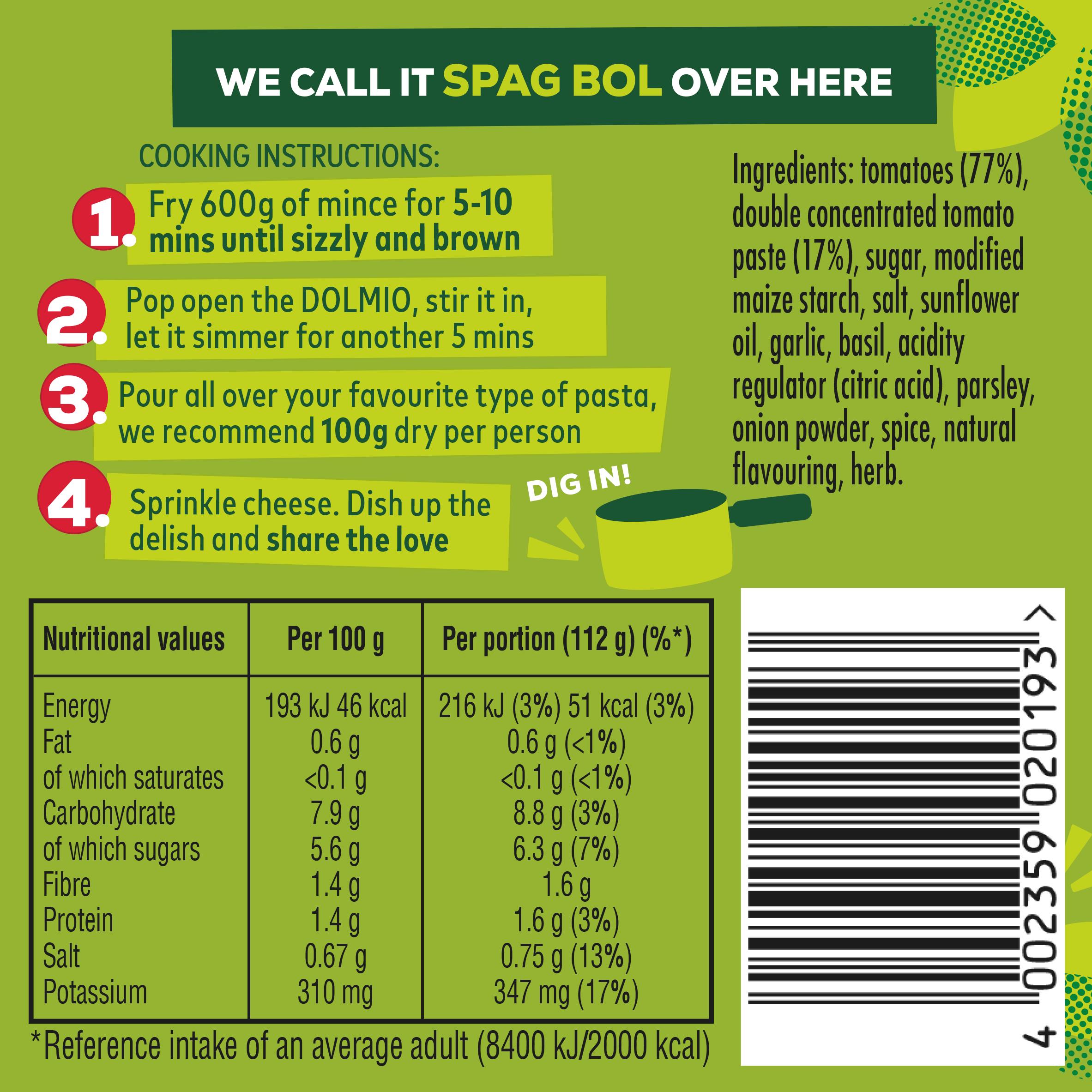 Dolmio Bolognese Smooth Tomato Pasta Sauce 675g thumbnail 6