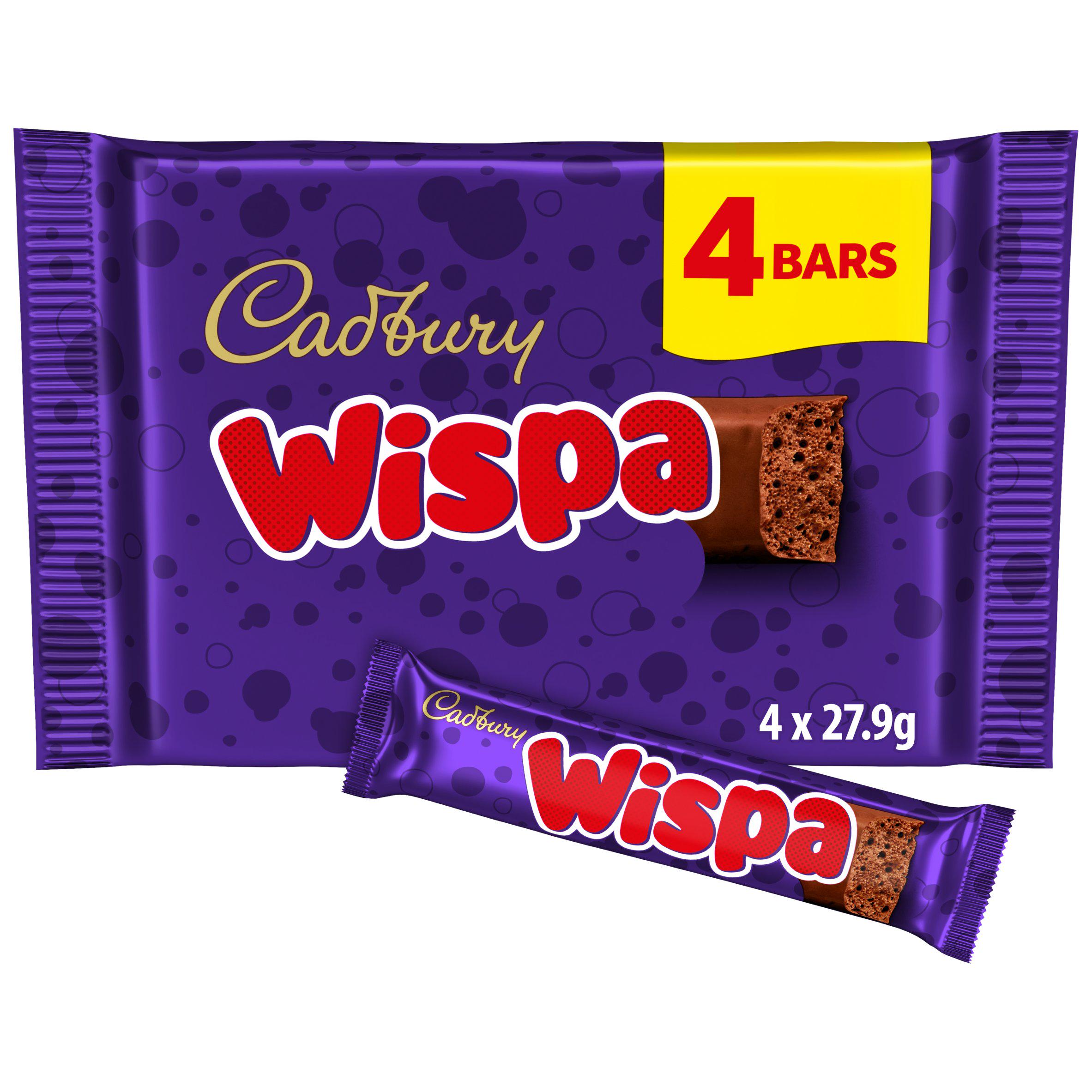 Wispa Milk Chocolate Bars 4 Pack