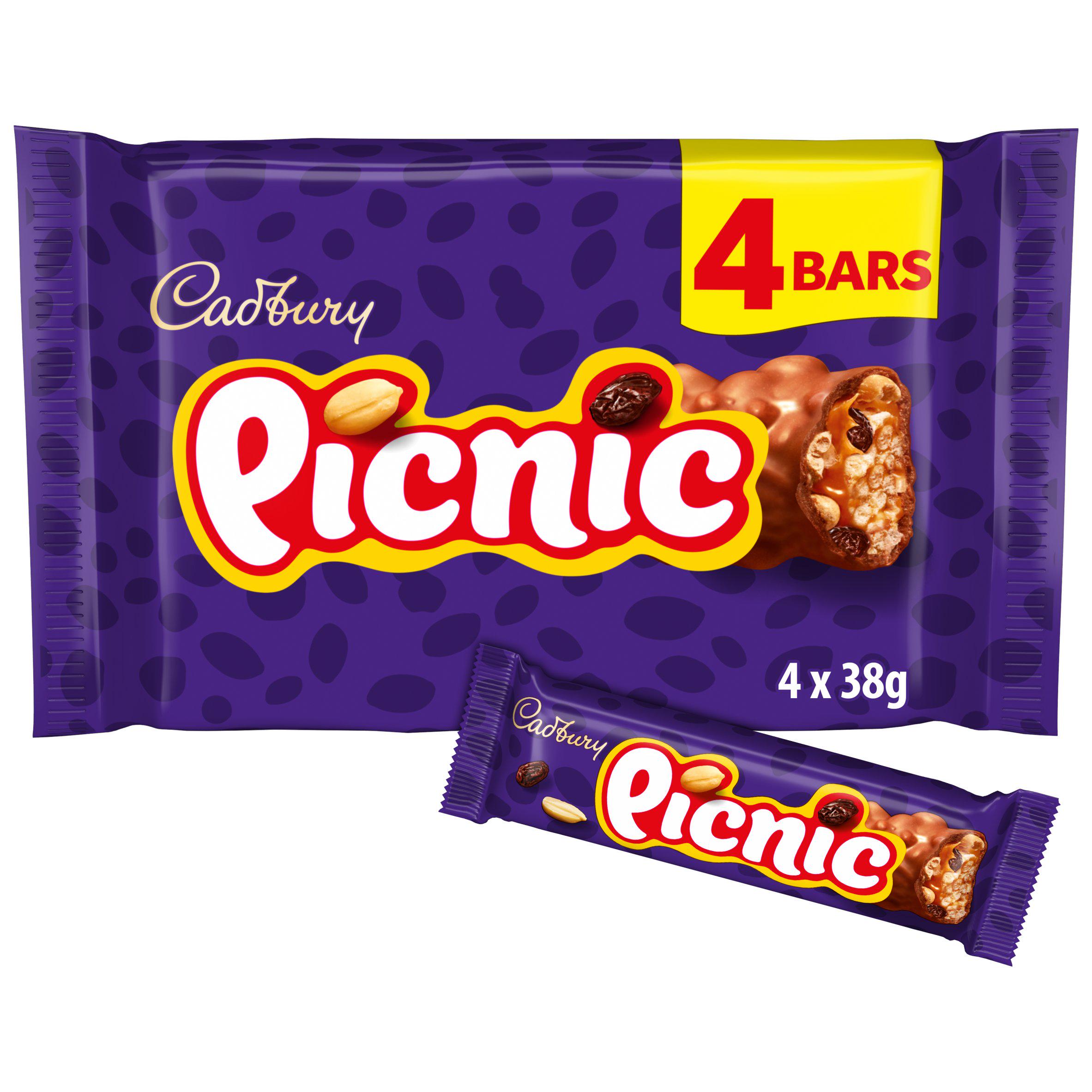 Cadbury Picnic 4 x 38g Chocolate Bar