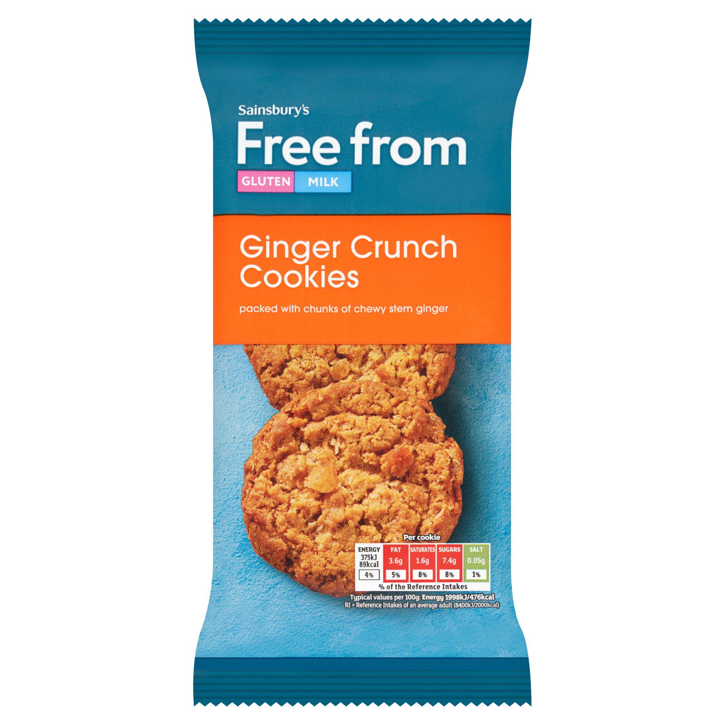 Sainsbury's Free From Ginger Crunch Cookies 150g