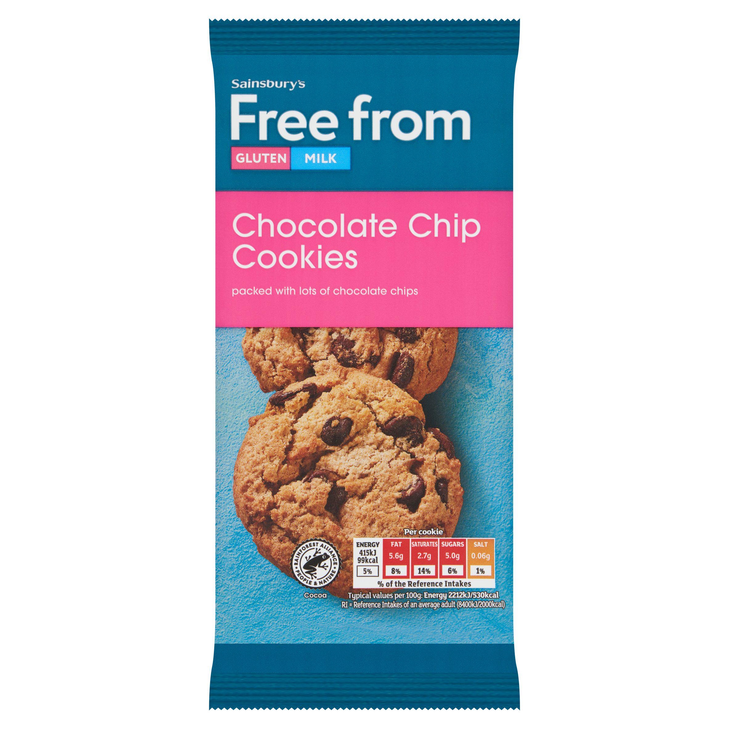 Sainsbury's Free From Chocolate Chip Cookies 150g