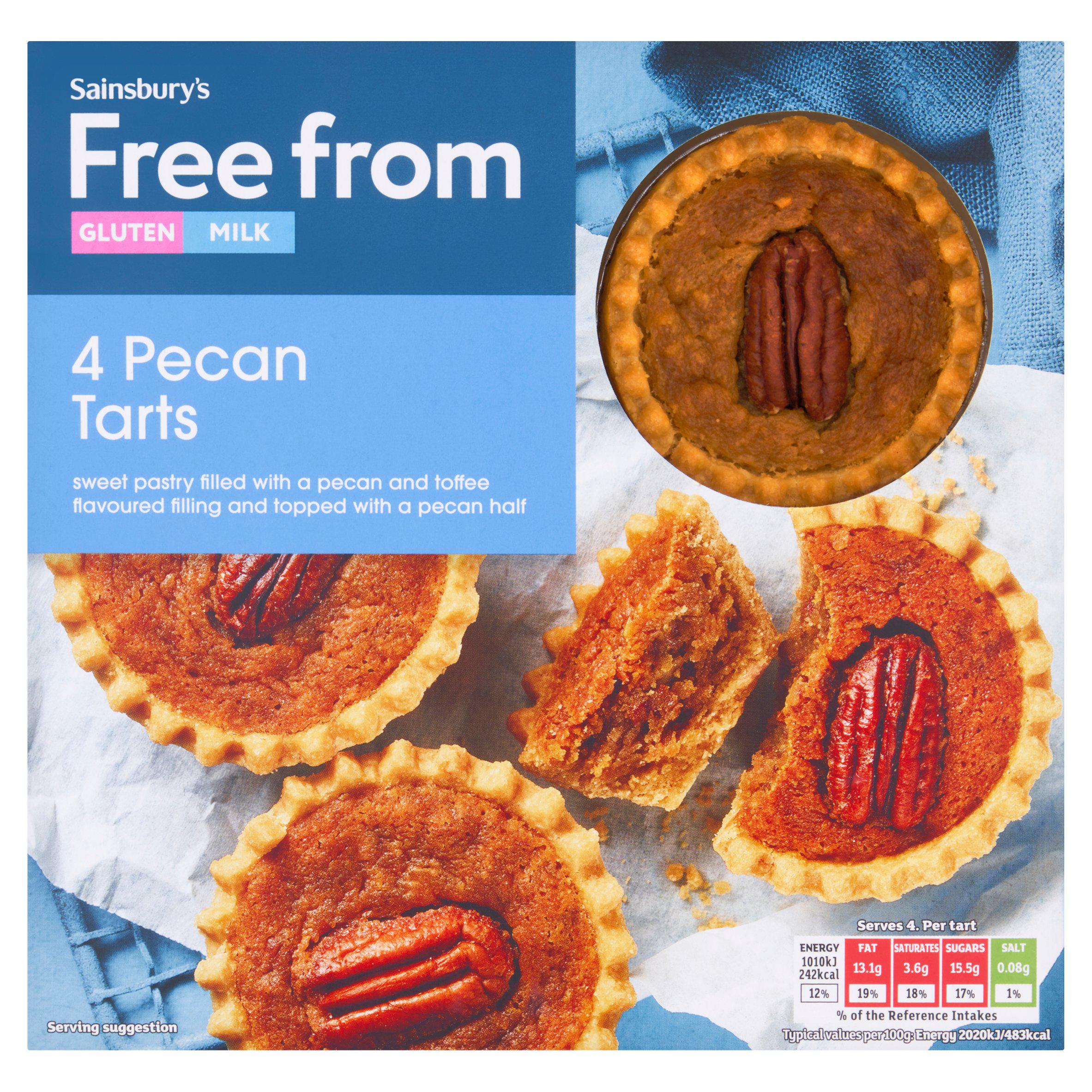 Sainsbury's Free From 4 Pecan Tarts 200g