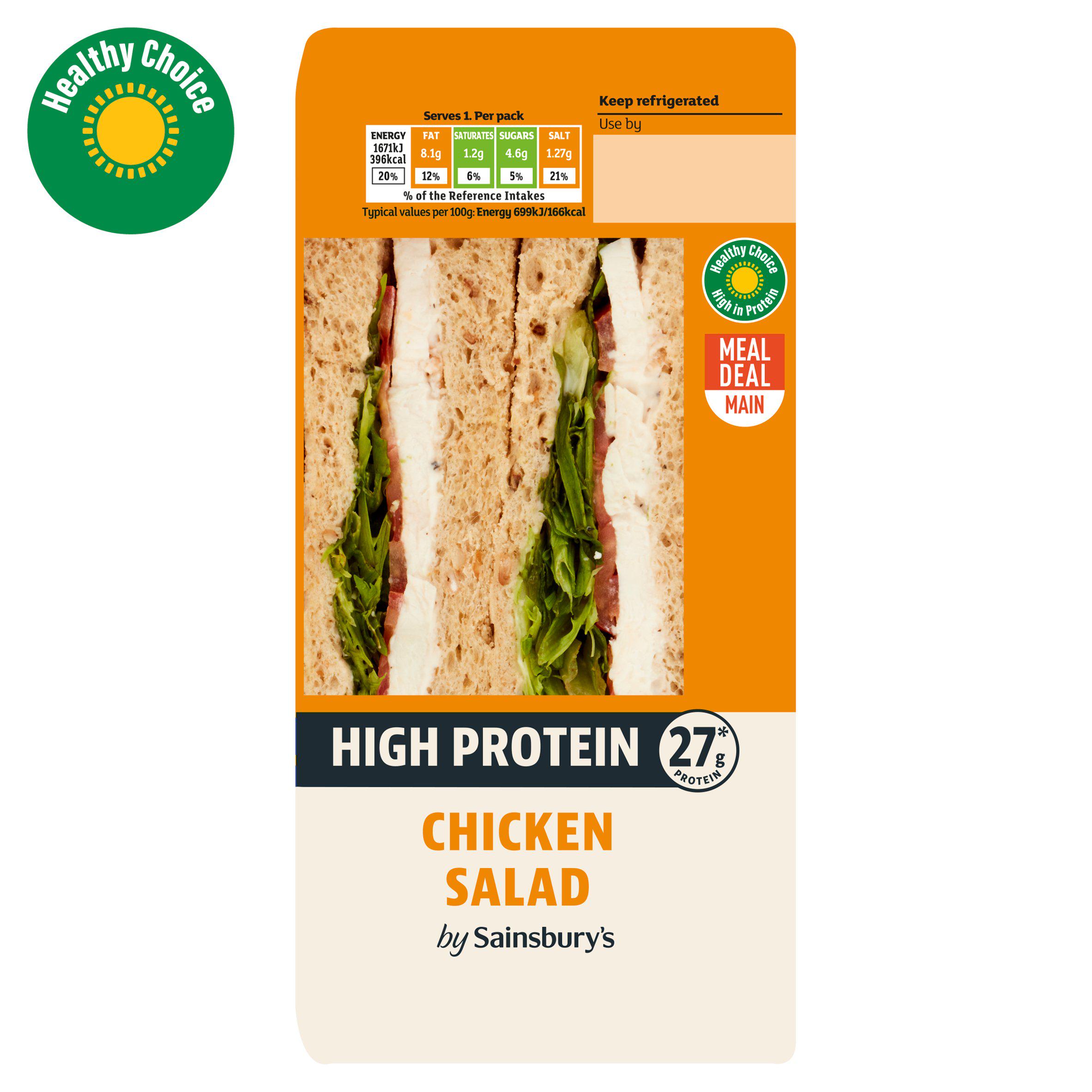 Sainsbury's High Protein Chicken Salad Sandwich