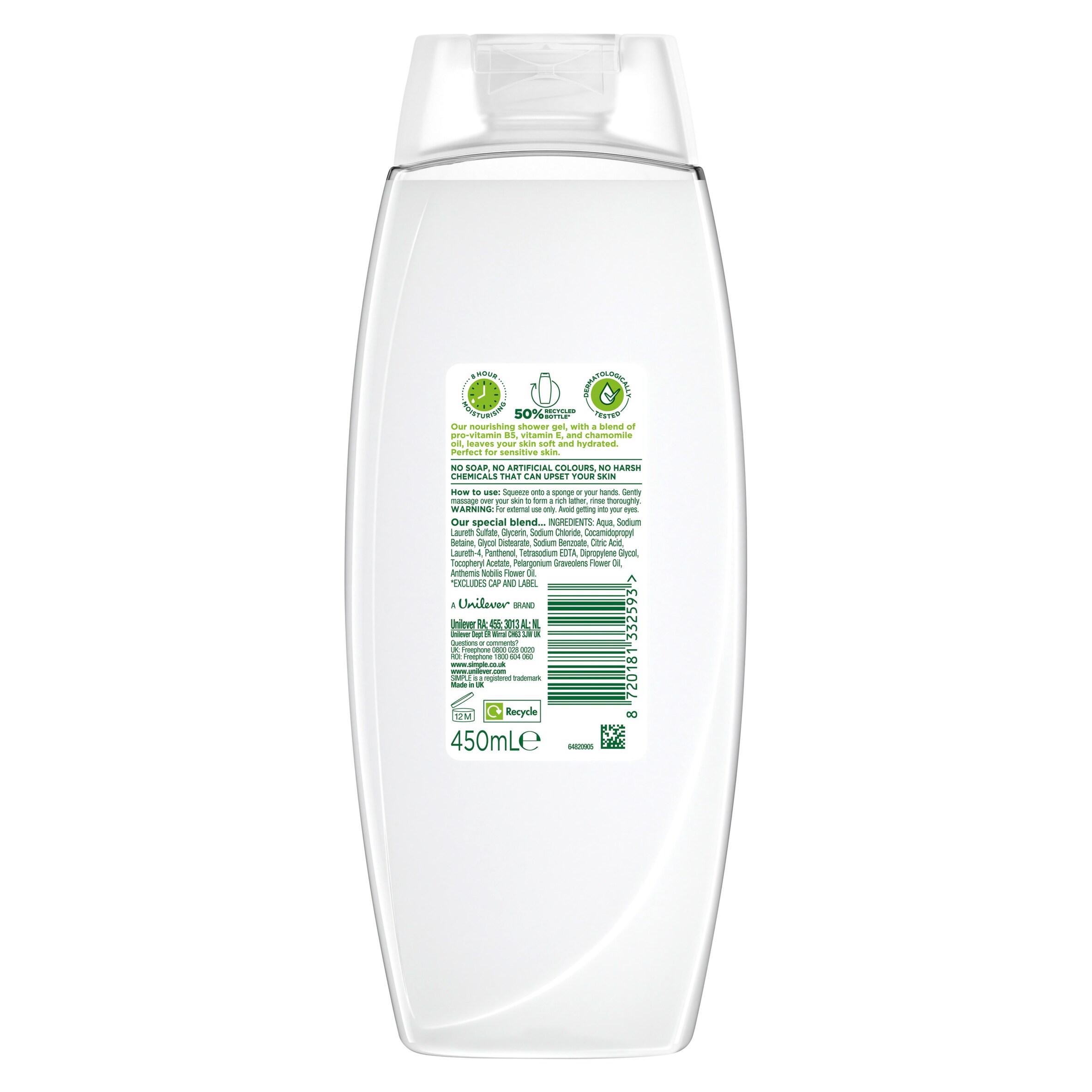 Simple Nourishing Shower Gel Body Wash 450ml thumbnail 6