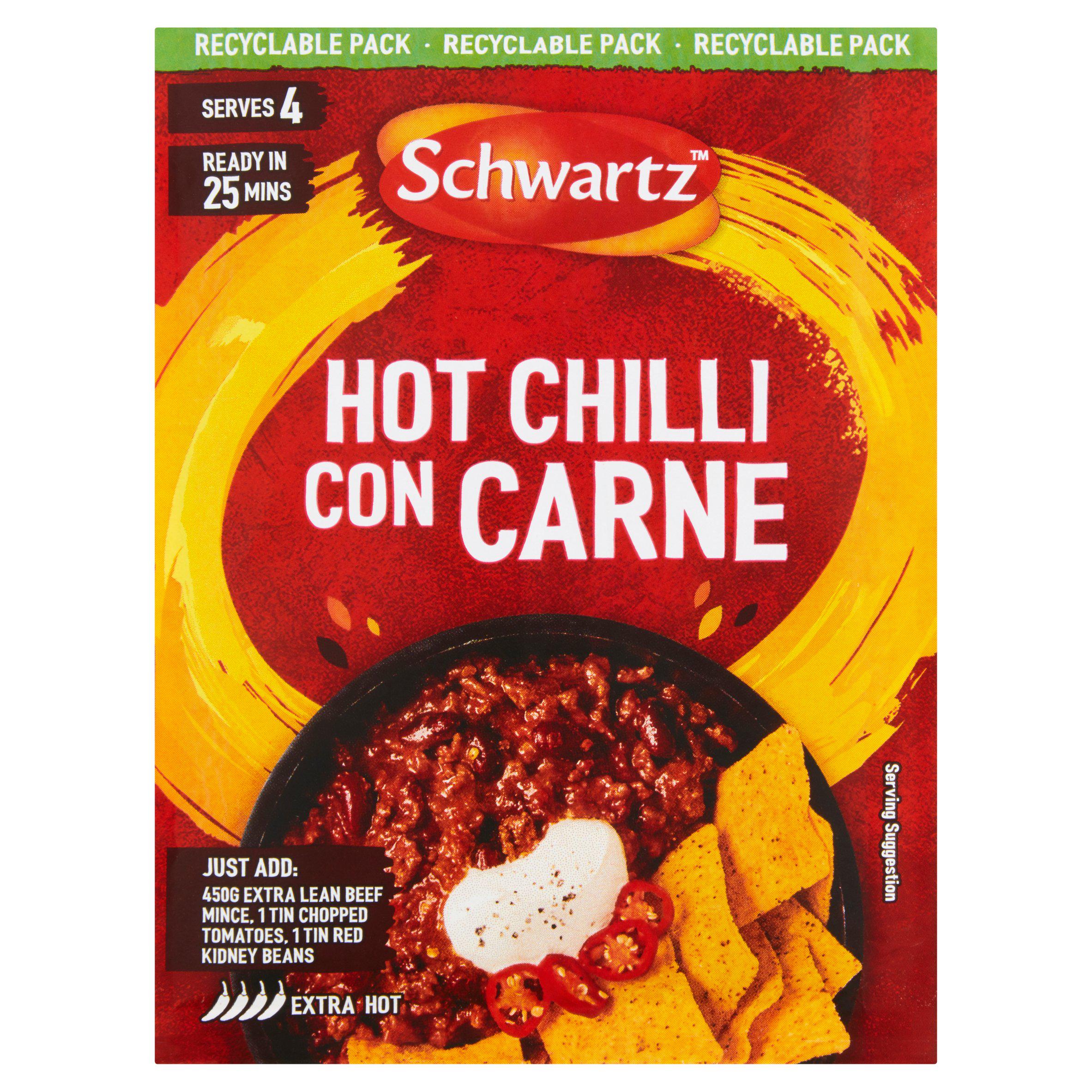 Schwartz Hot Chilli Con Carne Recipe Mix