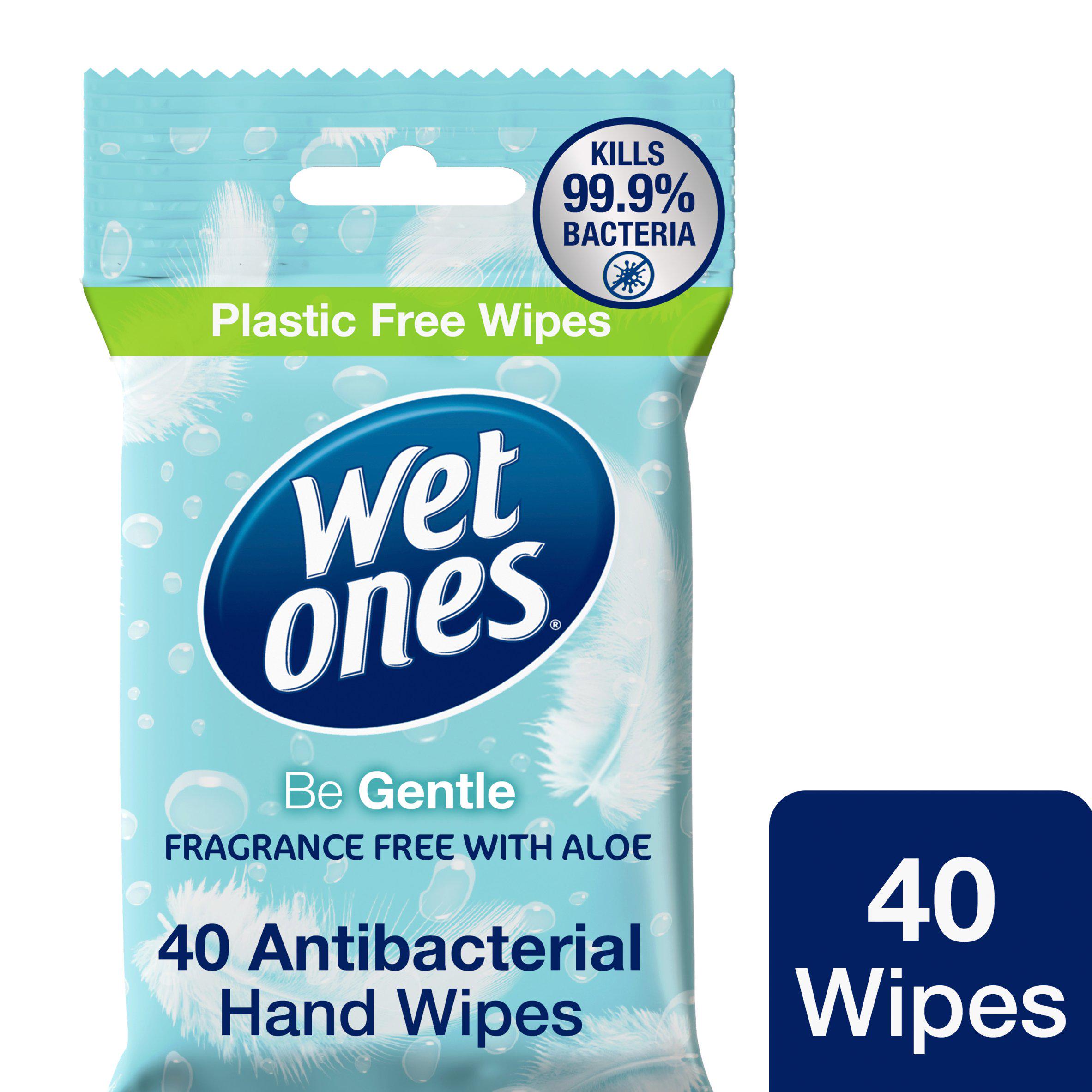 Wet Ones Be Gentle Original Antibacterial Hand Wipes x40