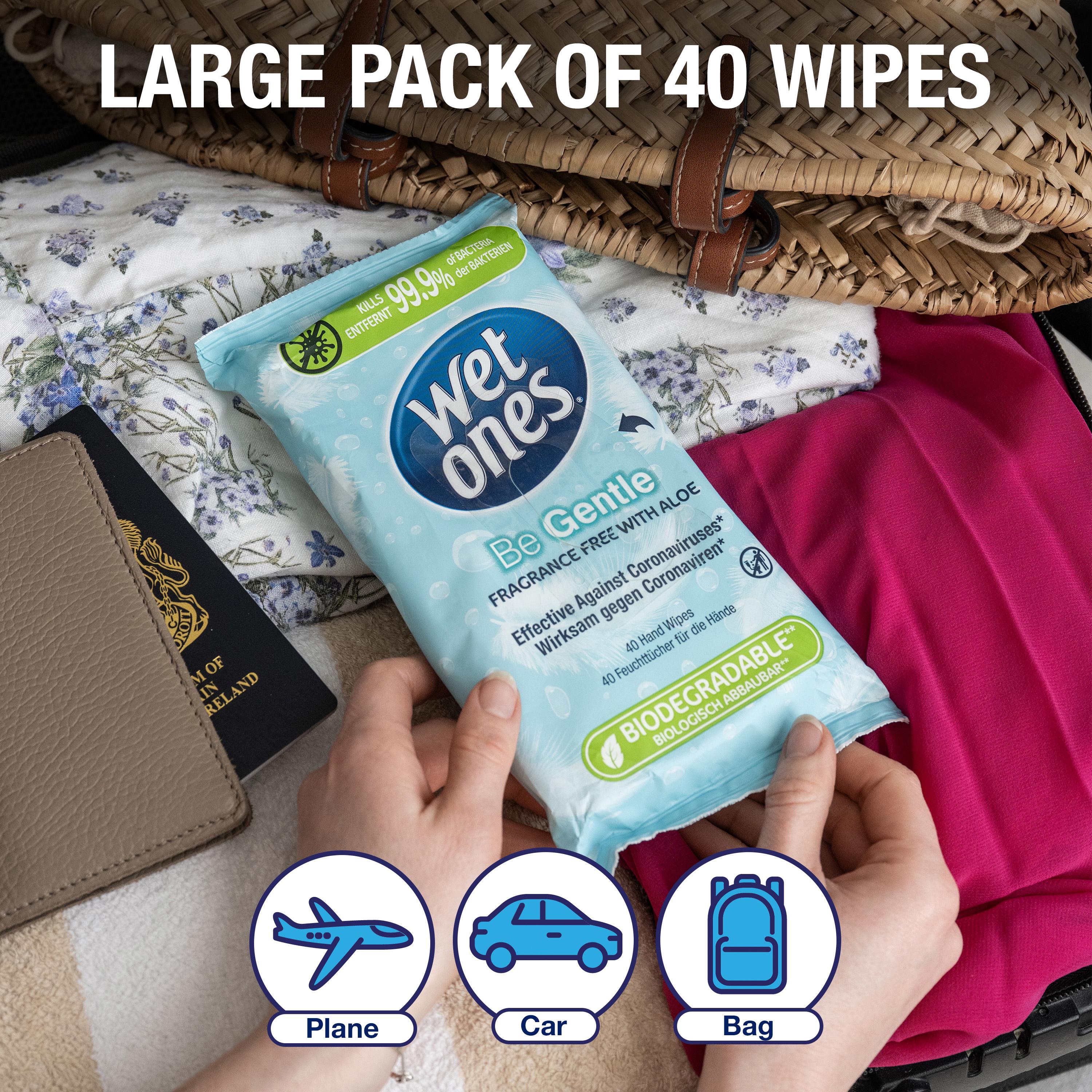 Wet Ones Be Gentle Original Antibacterial Hand Wipes x40 thumbnail 5
