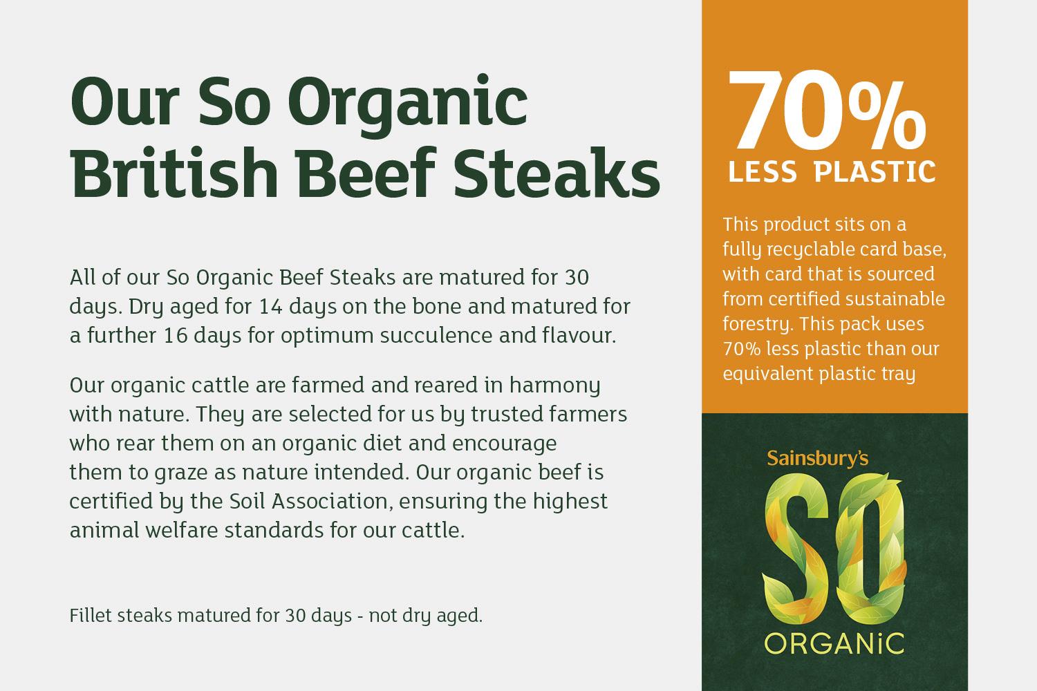 Sainsbury's 30 Days Matured British Beef Rump Steak, So Organic 225g thumbnail 5