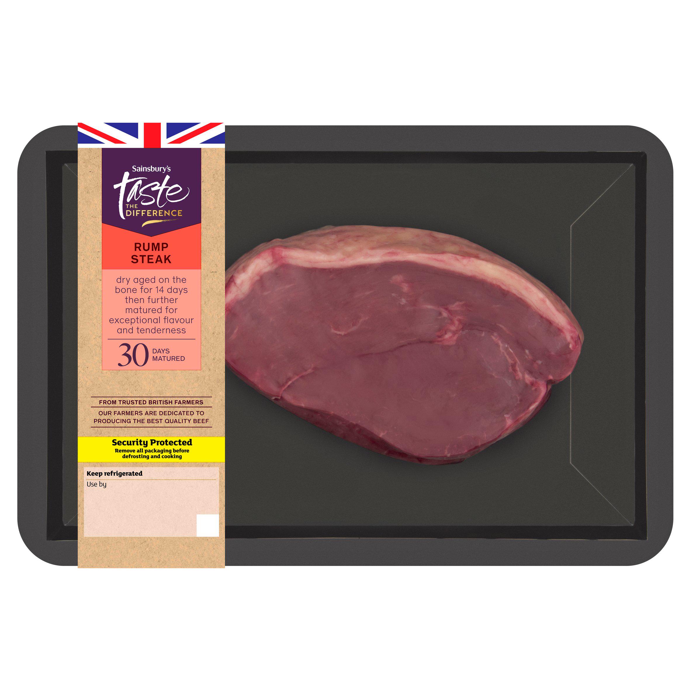 Sainsbury's 30 Days Matured British Beef Rump Steak, Taste the Difference 225g
