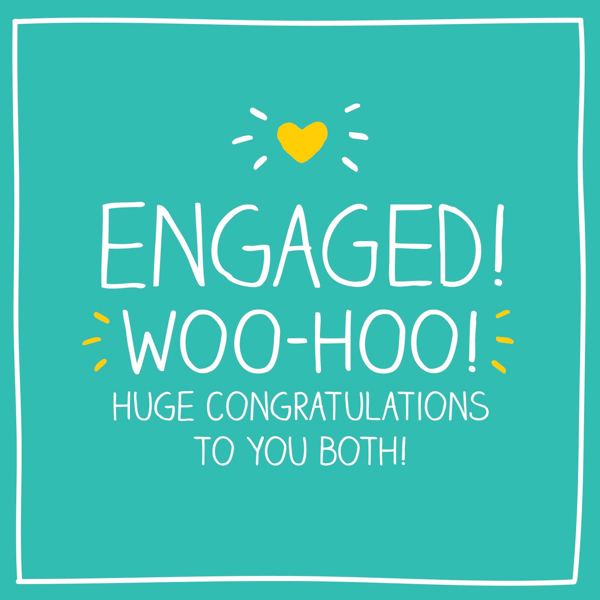 Engagement Card with Contemporary Text Congratulations Greeting Card