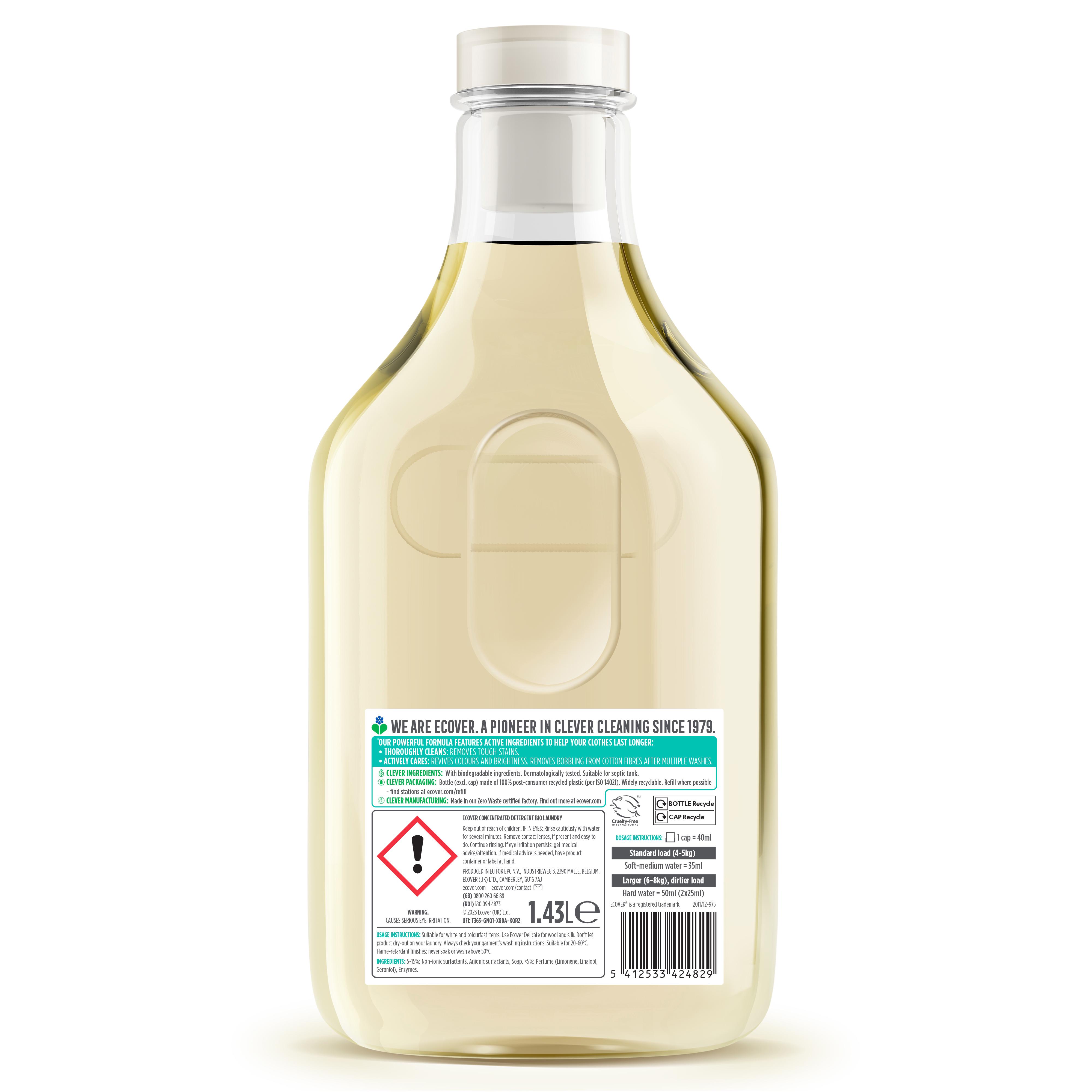 Ecover Bio Concentrated Laundry Liquid 1.43L 40 washes thumbnail 4