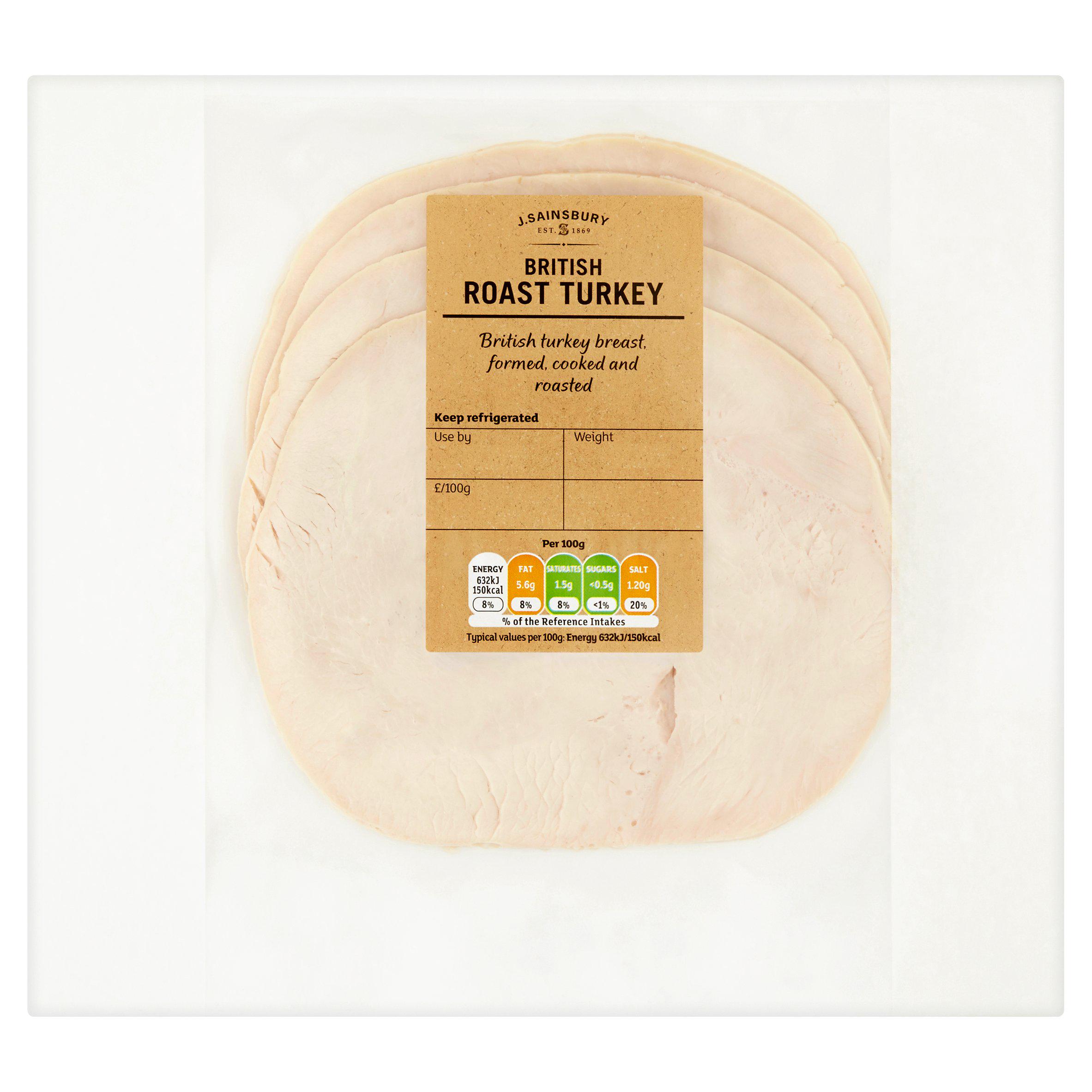 Deli Express British Roast Cooked Turkey Slices x4 150g