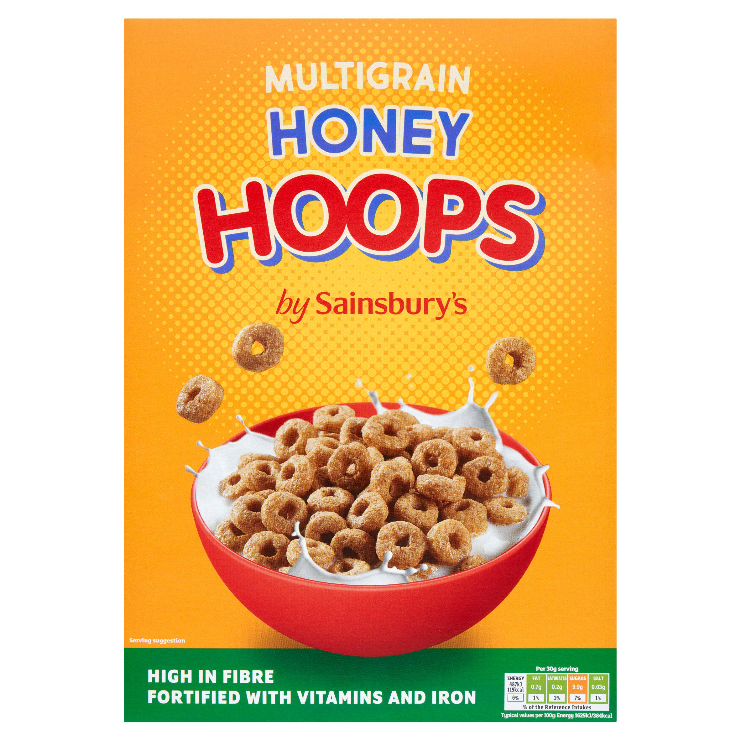 Sainsbury's Multigrain Honey Hooplas 375g