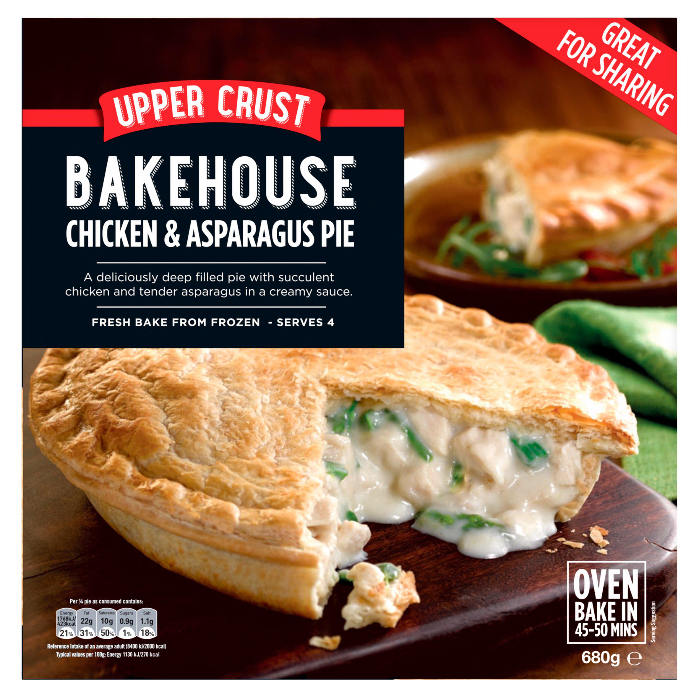 Uppercrust Chicken & Asparagus Pie 680G