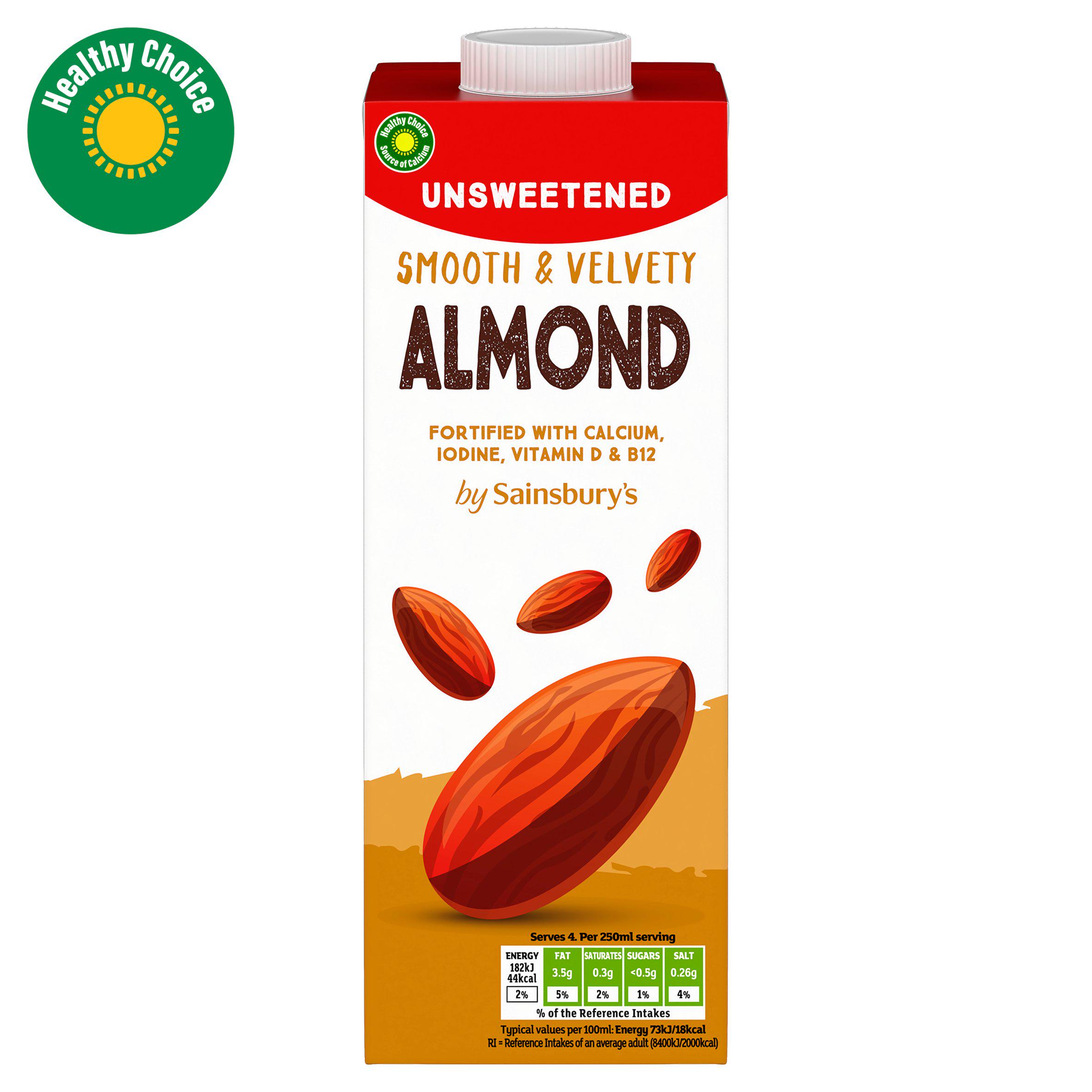 Sainsbury's Unsweetened Long Life Almond Drink 1L