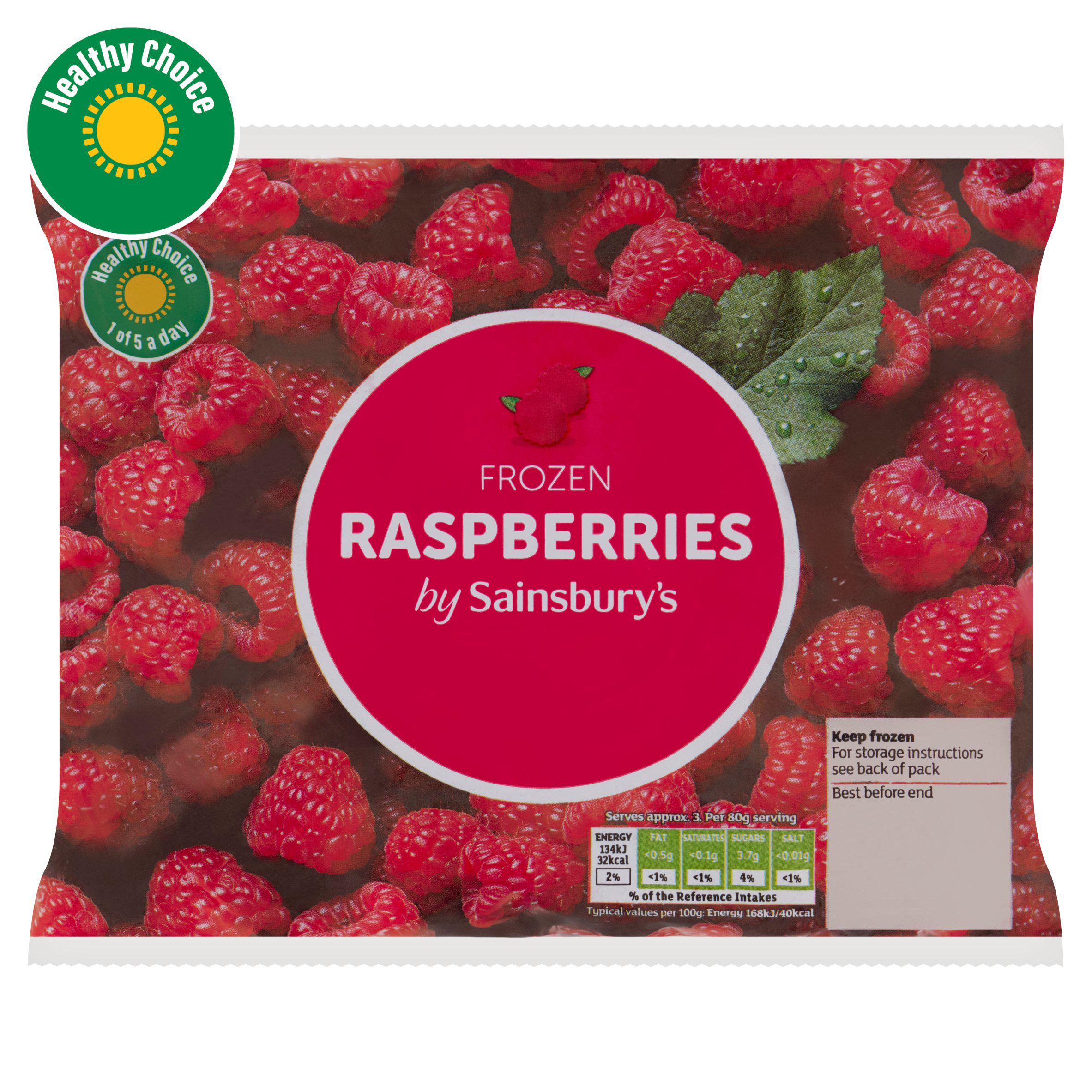 Sainsbury's 315g Frozen Raspberries