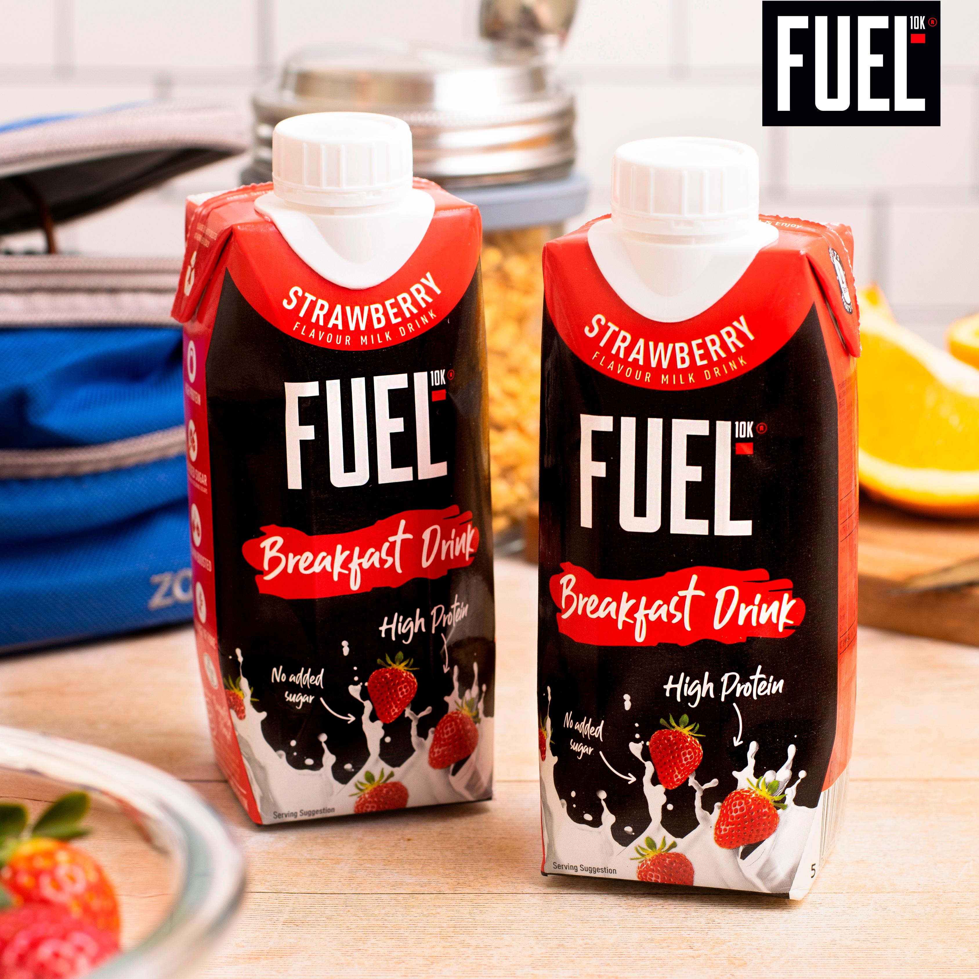 FUEL 10K 330ml Breakfast High Protein Strawberry Milk Shake Drink thumbnail 3