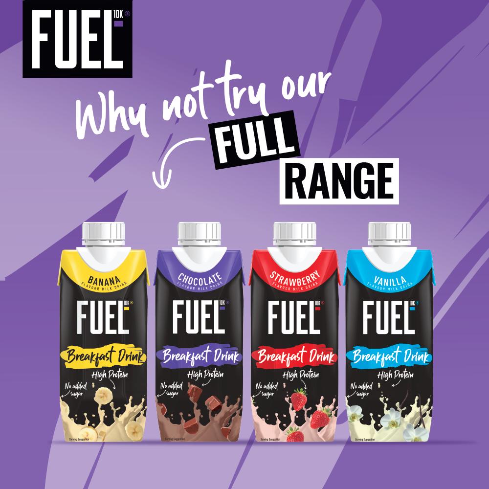 FUEL 10K 330ml Breakfast High Protein Strawberry Milk Shake Drink thumbnail 4