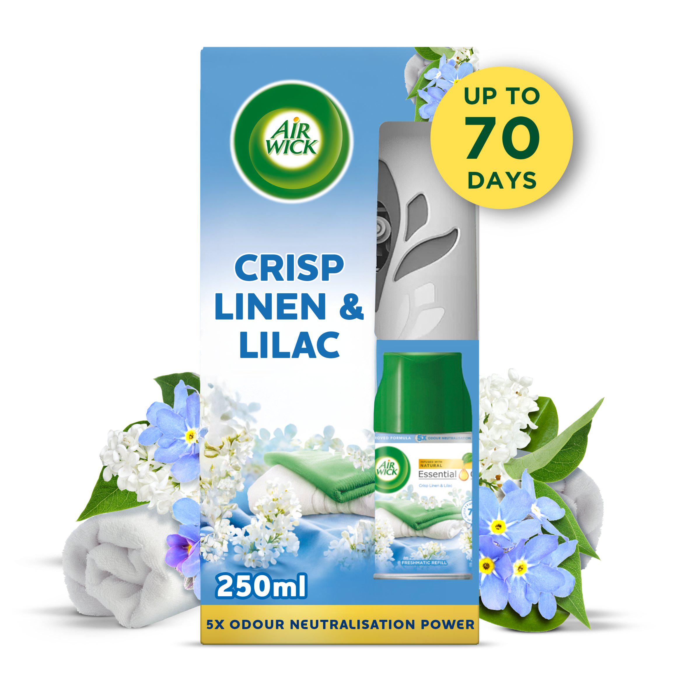 Air Wick Freshmatic Air Freshener Kit - Crisp Linen & Lilac 250ml