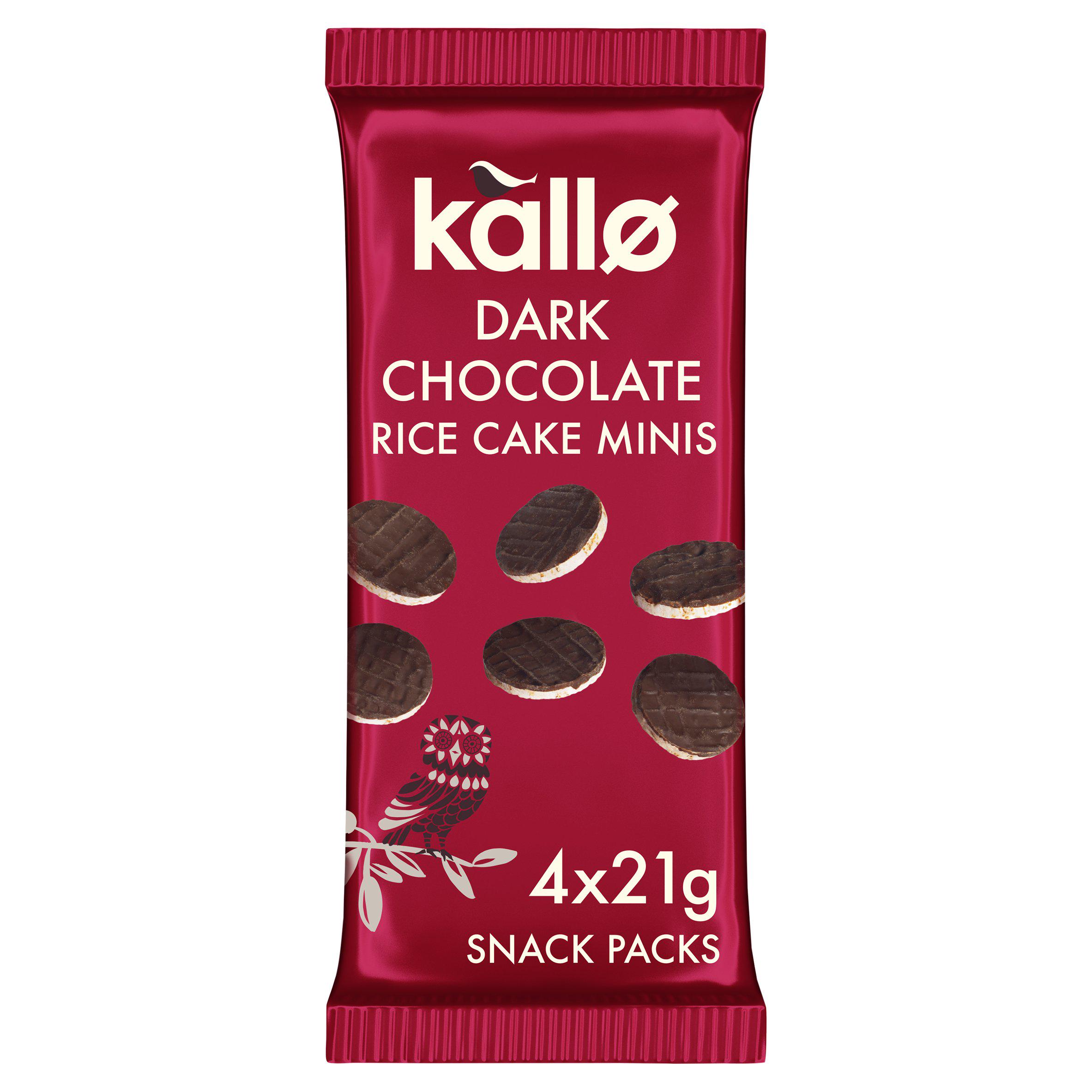 Kallo Belgian Dark Chocolate Mini Rice Cakes Multipack