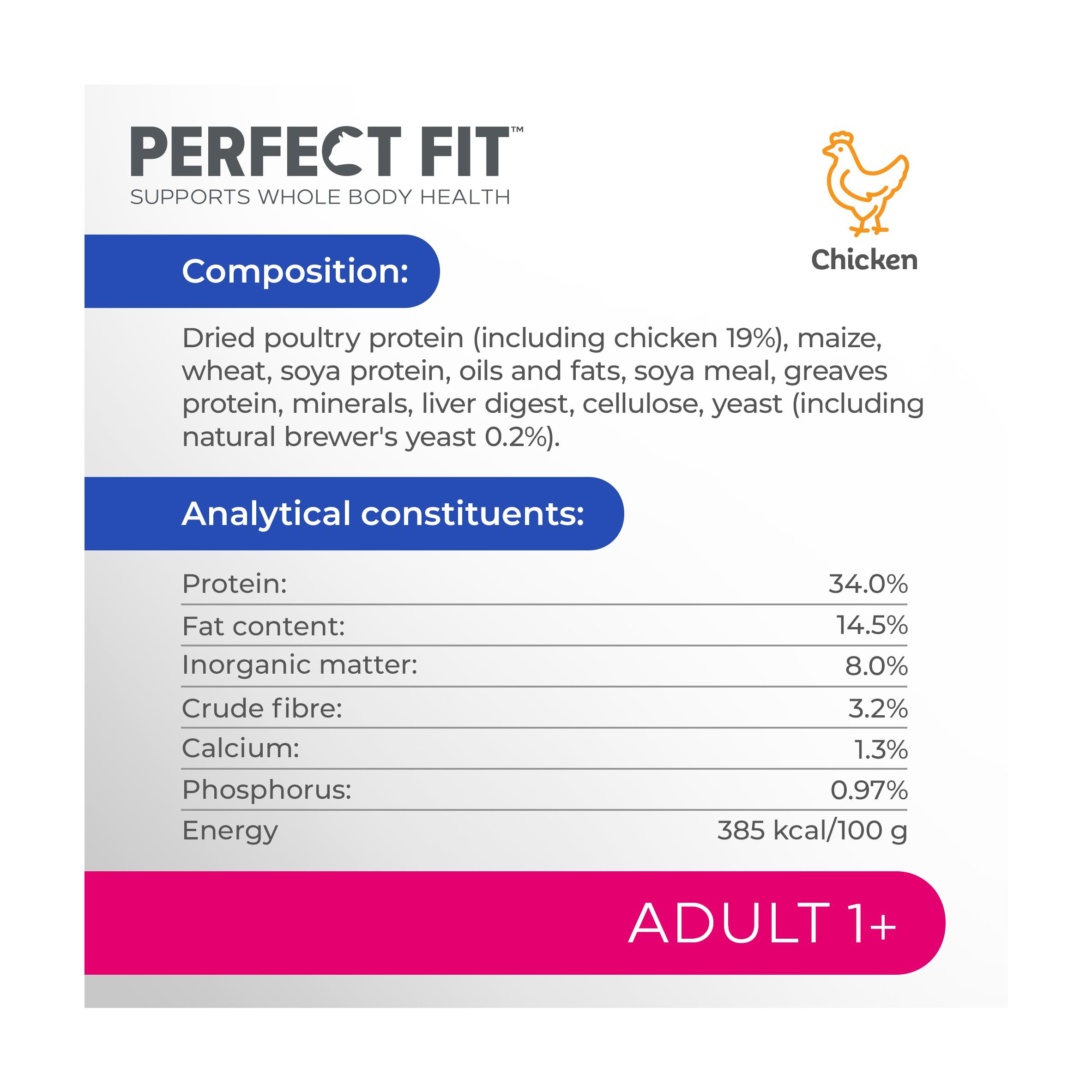 Perfect Fit Advanced Nutrition Adult Complete Dry Chicken Cat Food 750g thumbnail 6