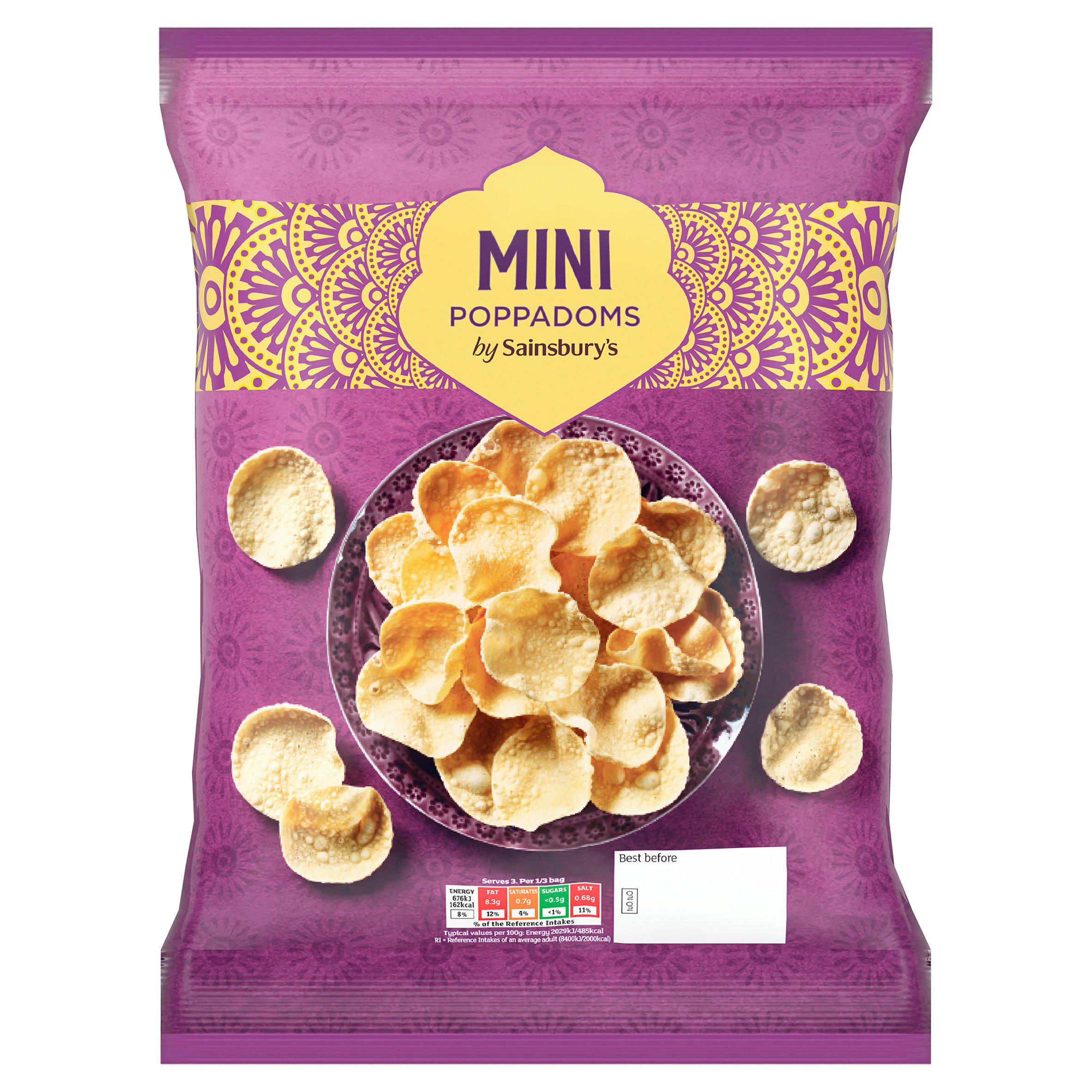 Sainsbury's Mini Poppadoms 100g