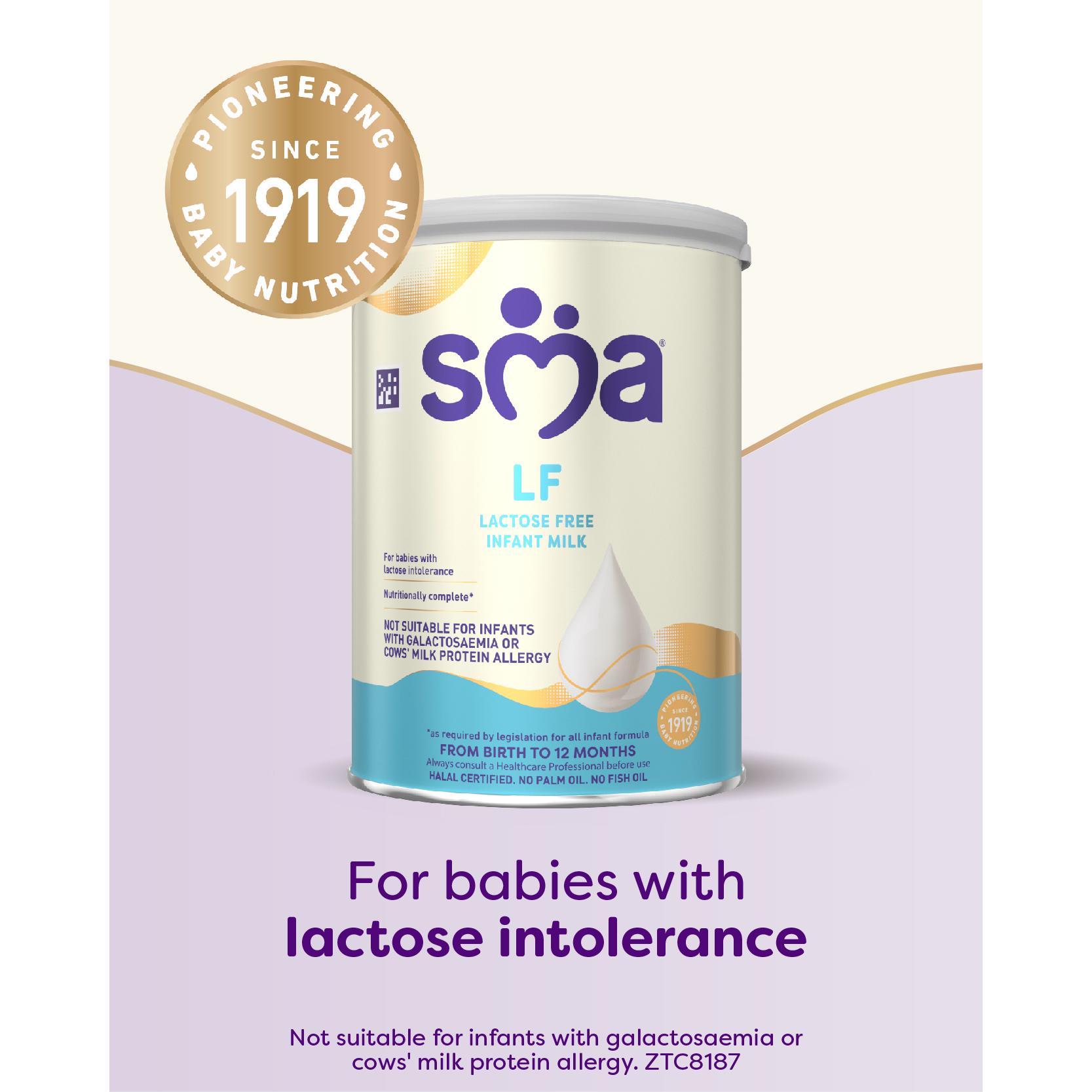 SMA LF Lactose Free Infant Baby Milk Powder Formula, From Birth 400g thumbnail 4