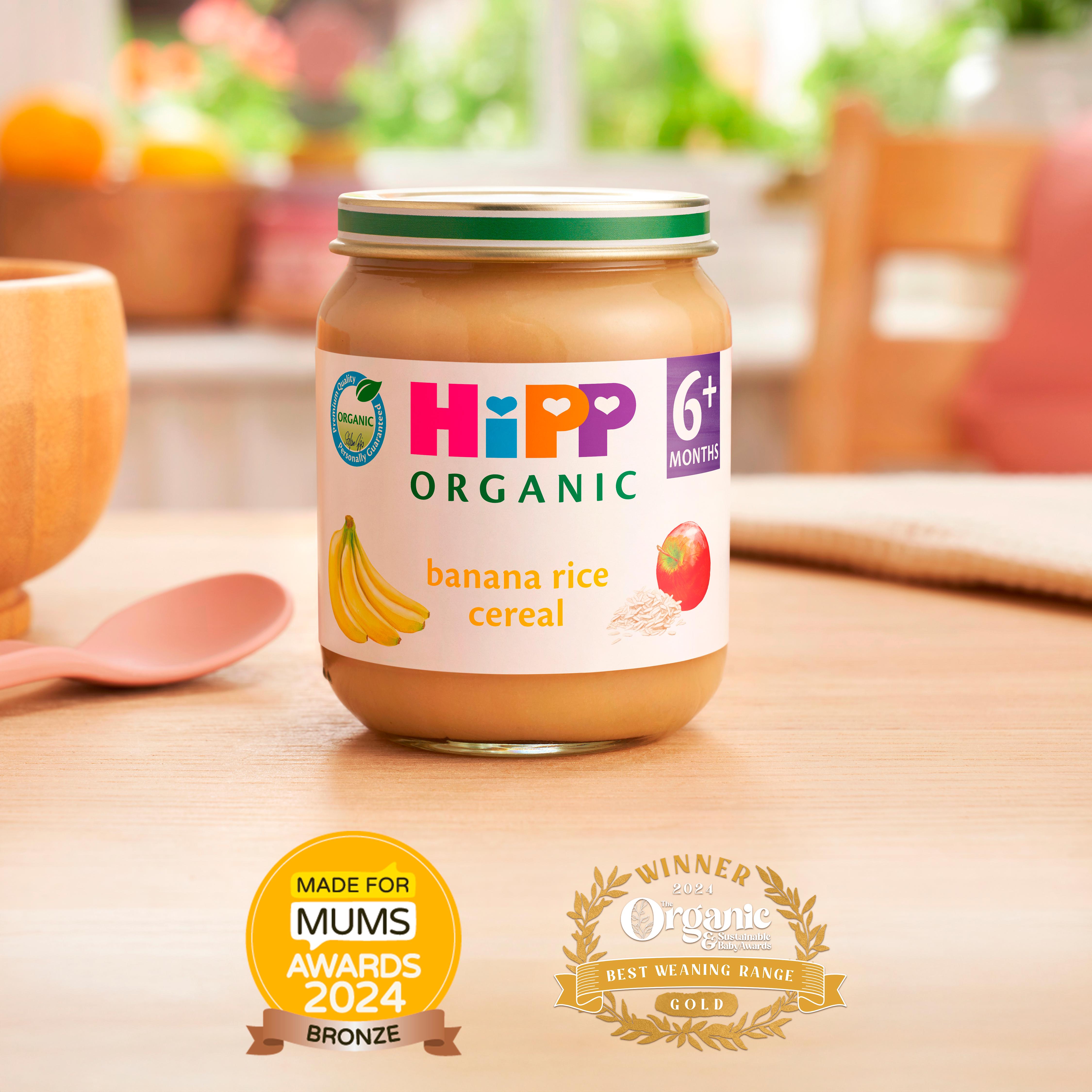 HiPP Organic Banana Rice Cereal Baby Food Jar 6+ Months 125g thumbnail 2