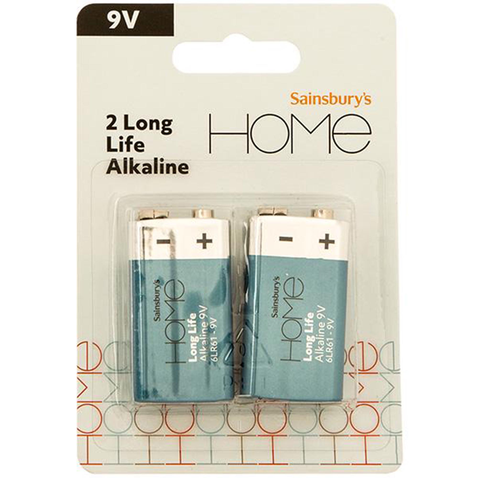 Sainsbury's Home Long Life 9V2 Alk Batteries