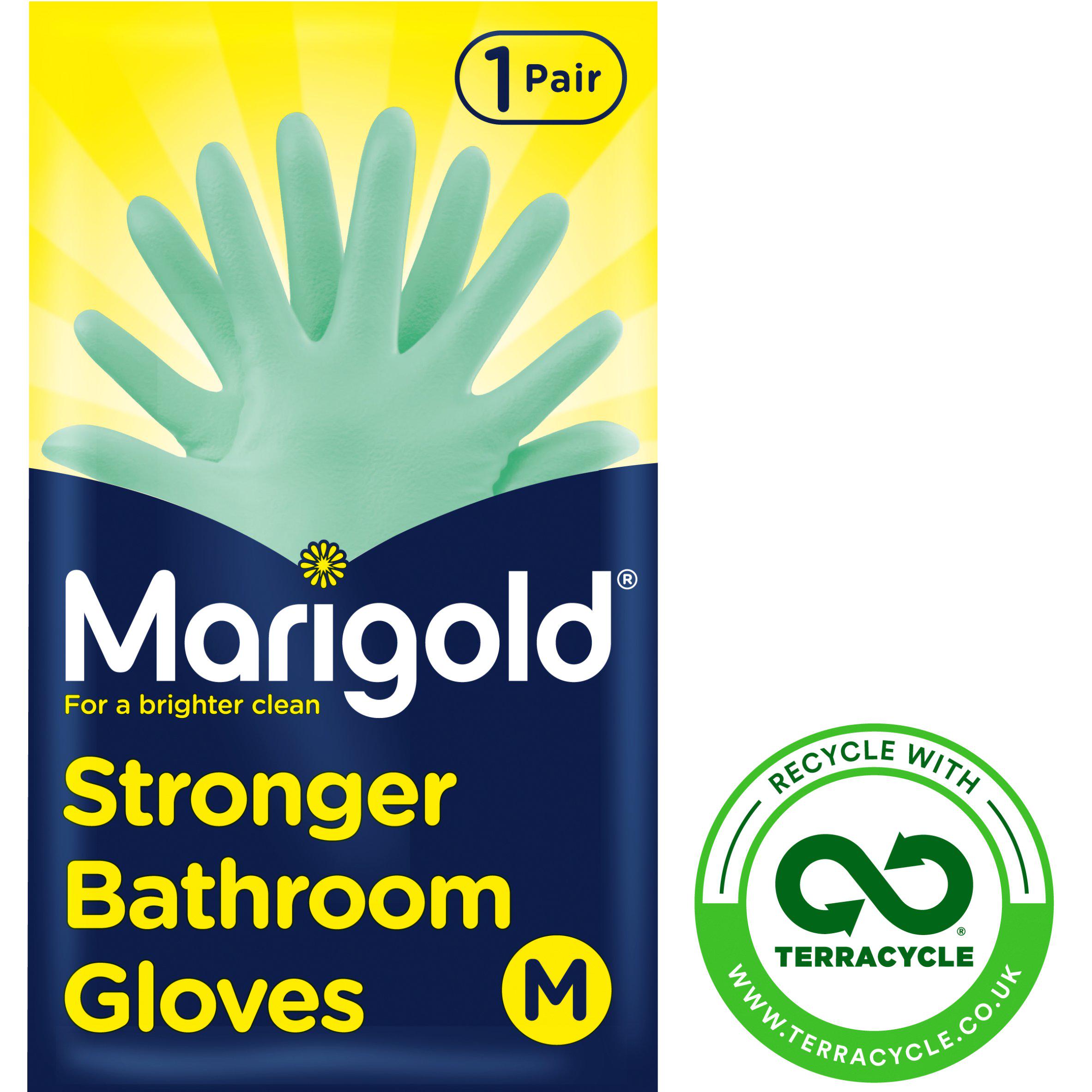Marigold Longer Bathroom Gloves Medium