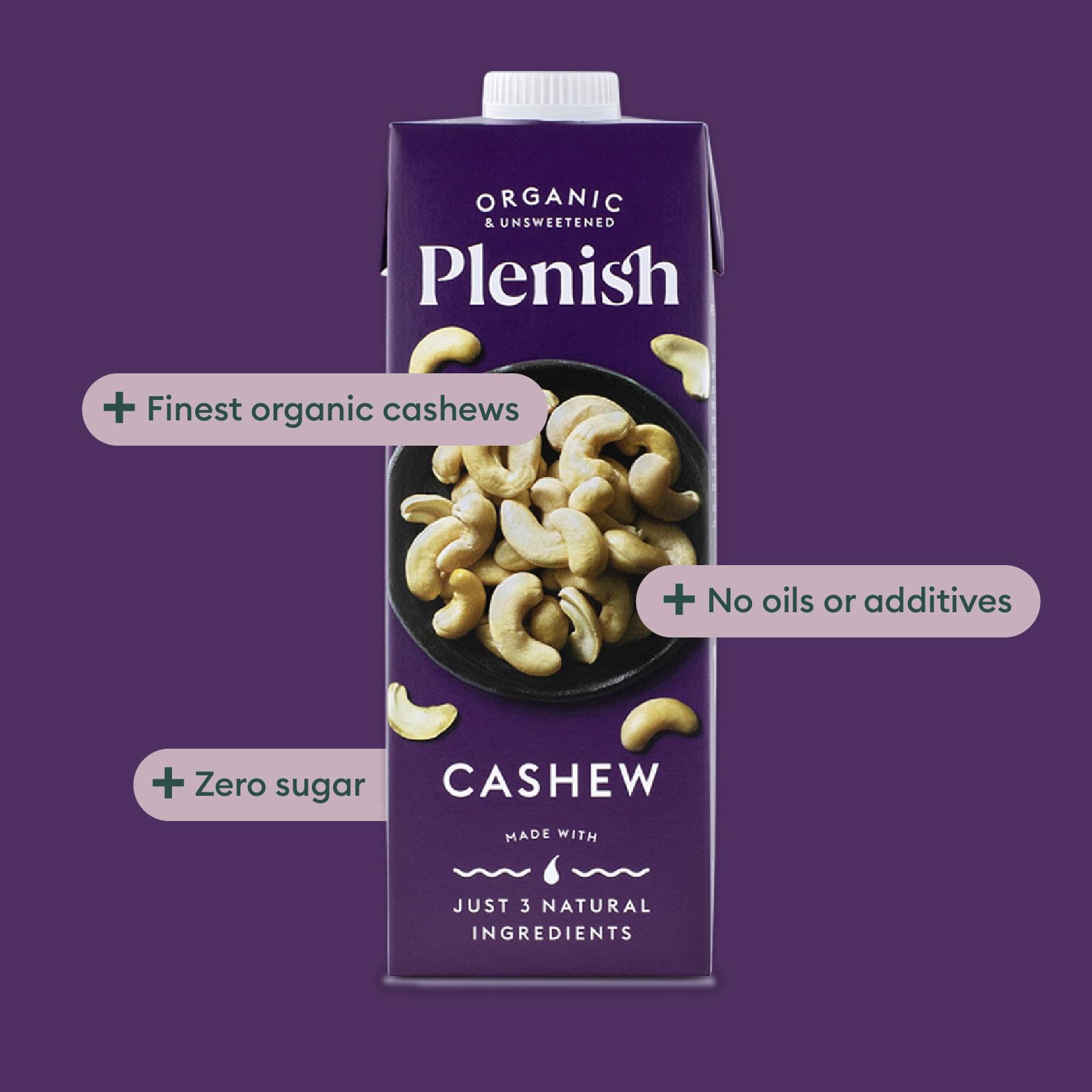 Plenish  1L Chilled Dairy Free Organic Cashew Drink thumbnail 2