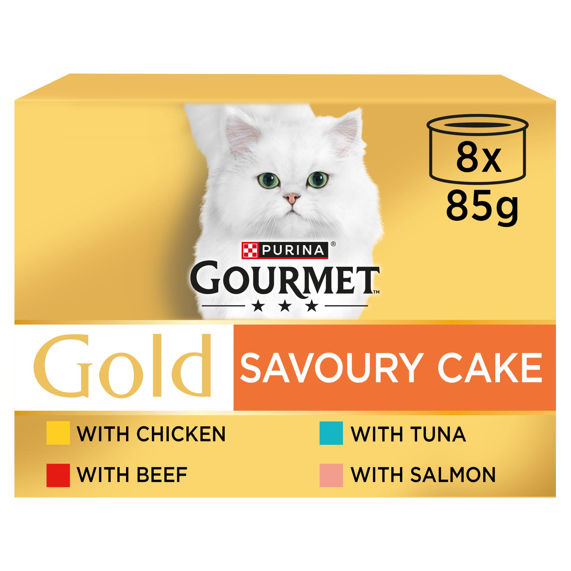 Gourmet Gold Savoury Cake Meat 8 x 85g (680g)