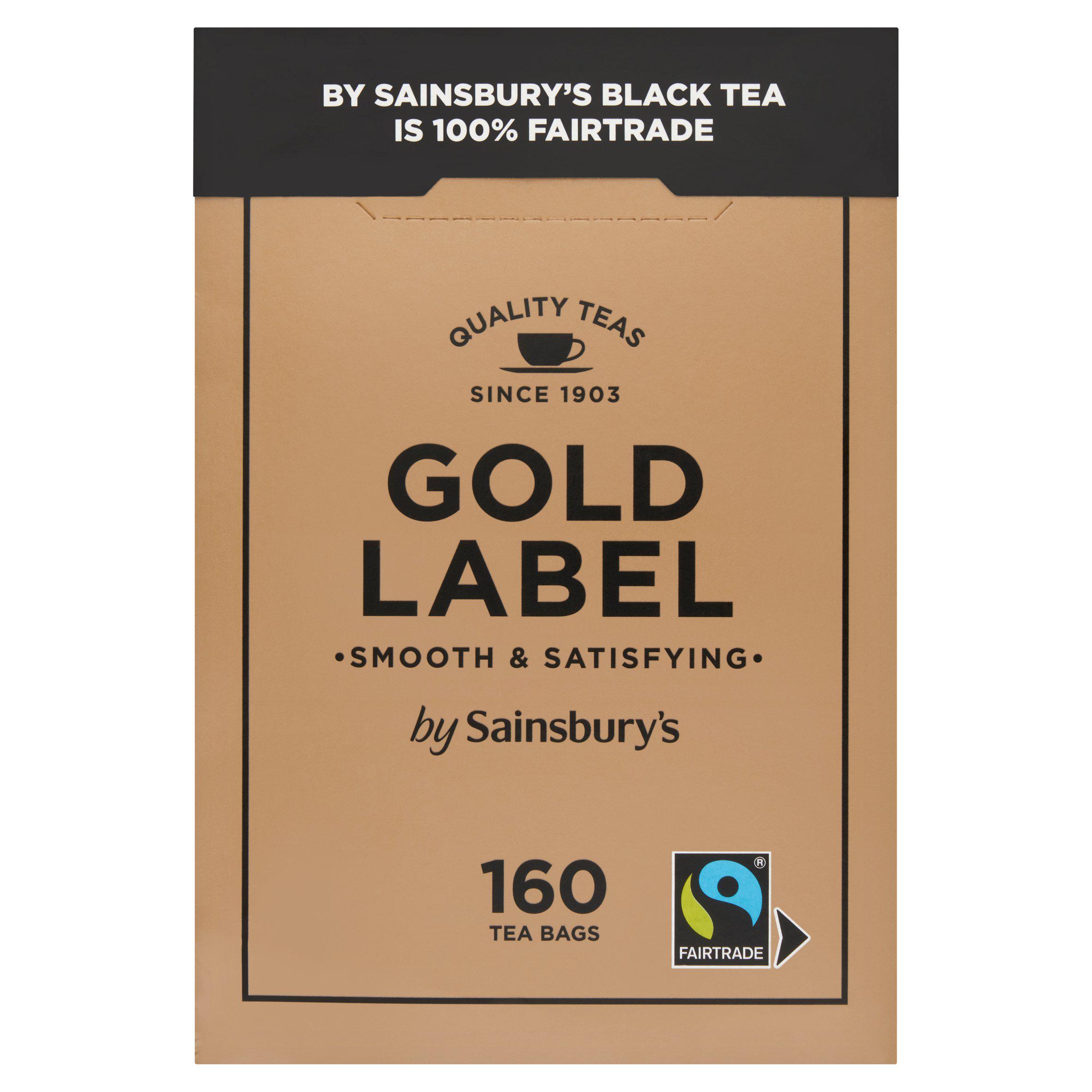 Sainsbury's Gold Label Fairtrade Tea Bags x160 500g