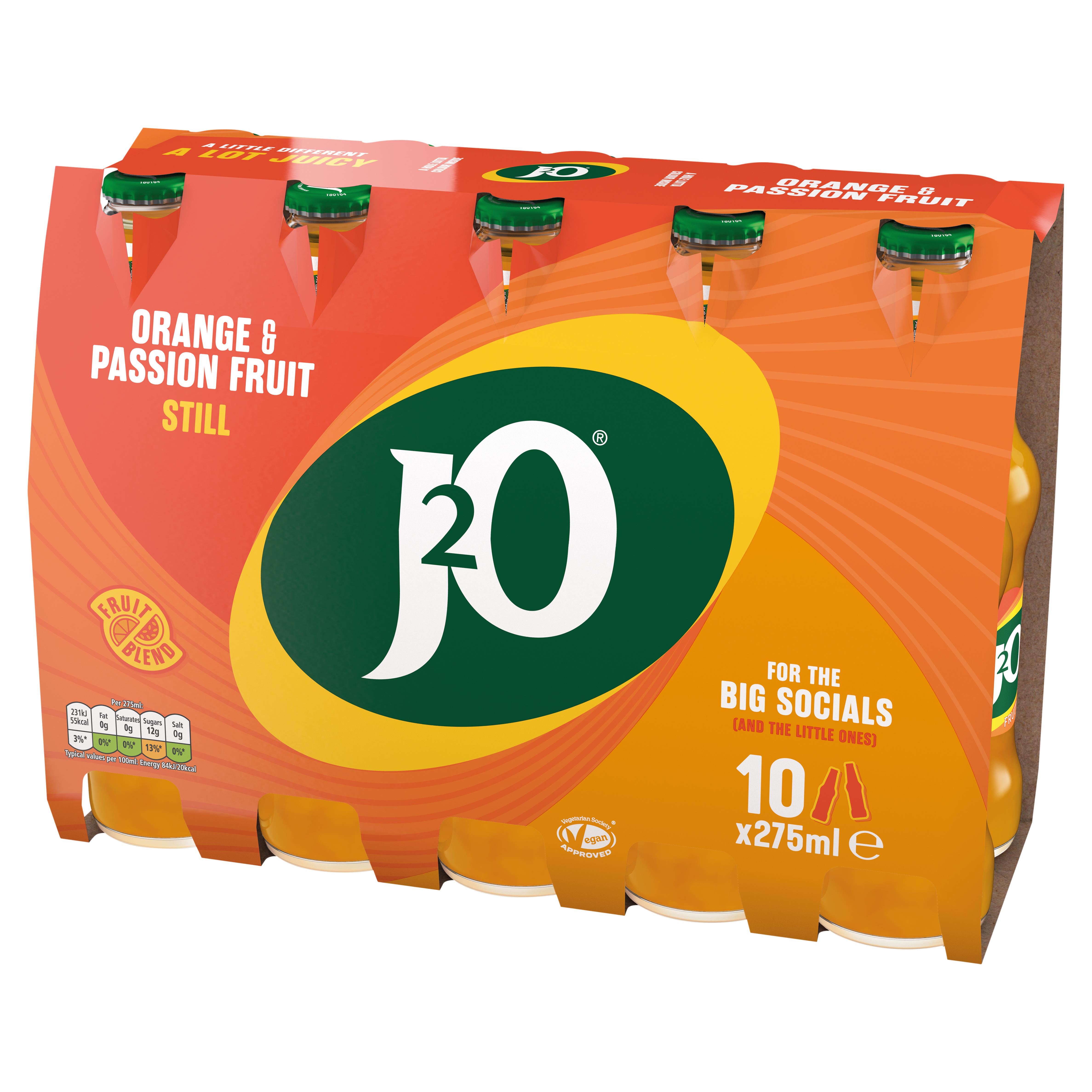 J2O Orange & Passion Fruit 10x275ml thumbnail 2