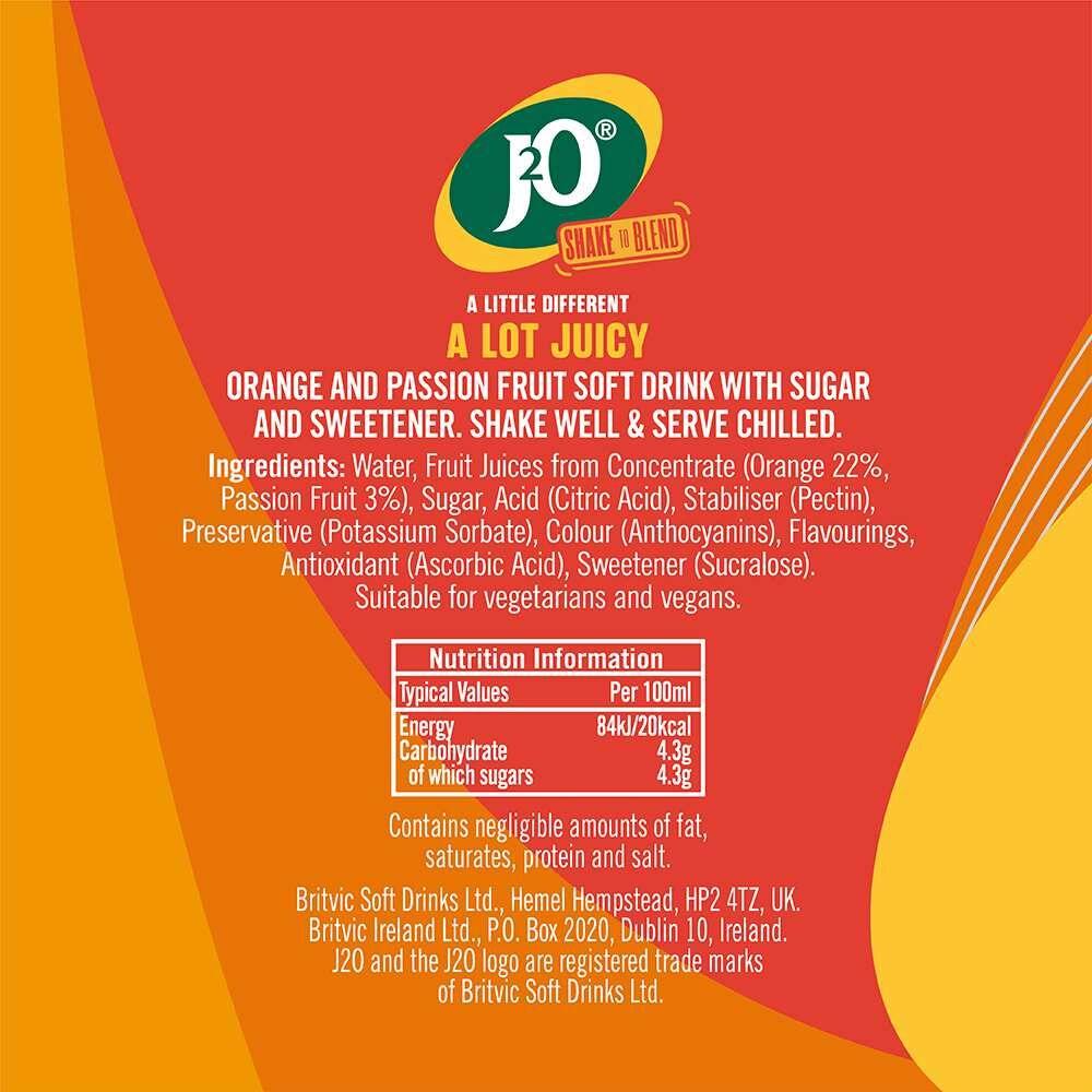 J2O Orange & Passion Fruit 10x275ml thumbnail 4
