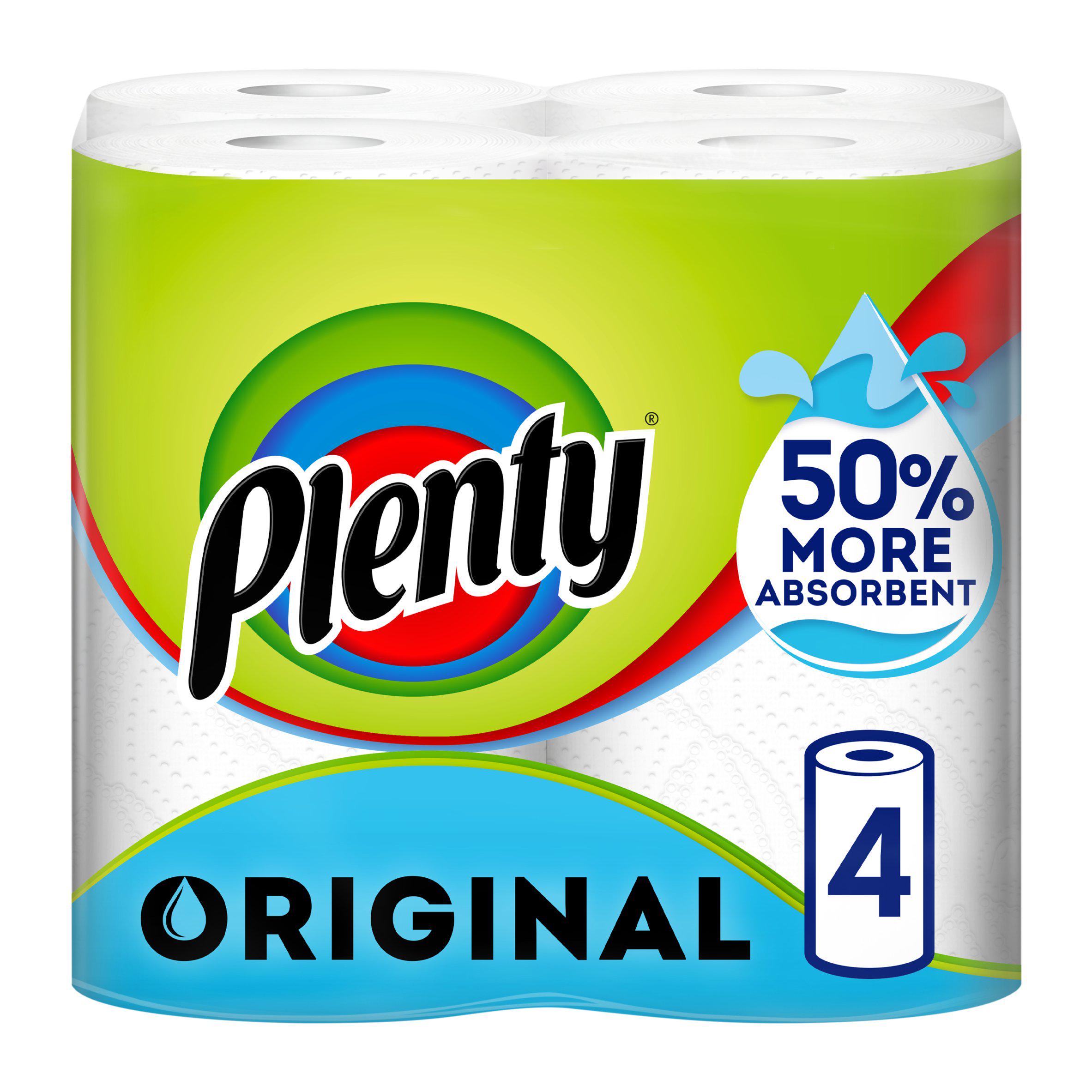 Plenty Original Kitchen Roll 4 Rolls