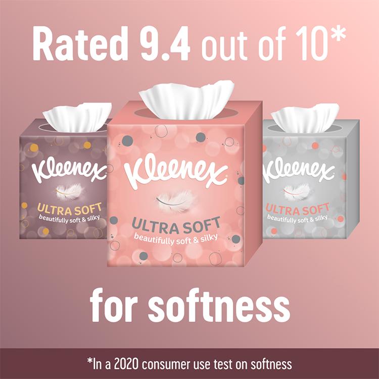 Kleenex Ultra Soft Tissues Cube Single Box 48 Sheets thumbnail 2