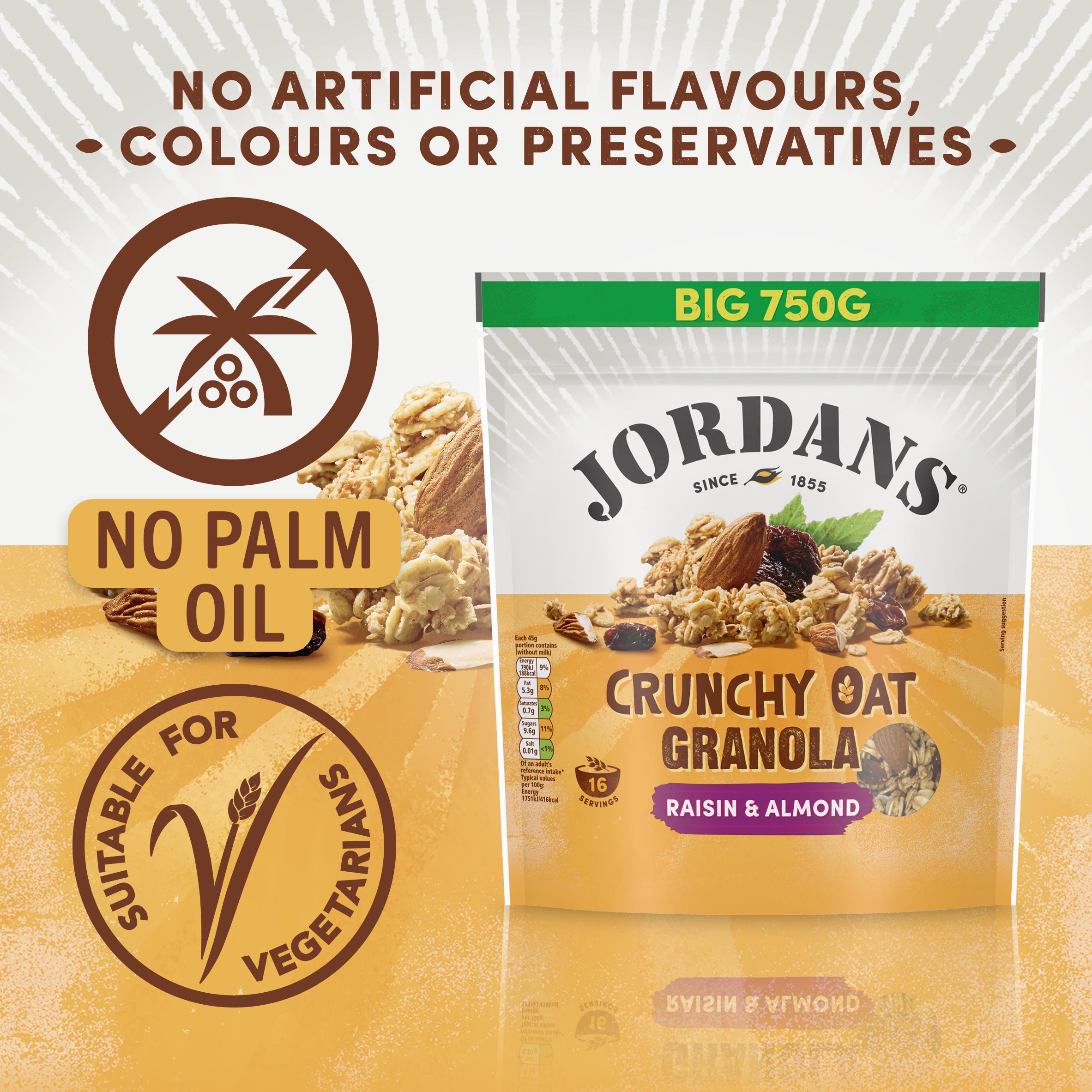 Jordans Crunchy Oat Raisin & Almond Granola Breakfast Cereal 750g thumbnail 3