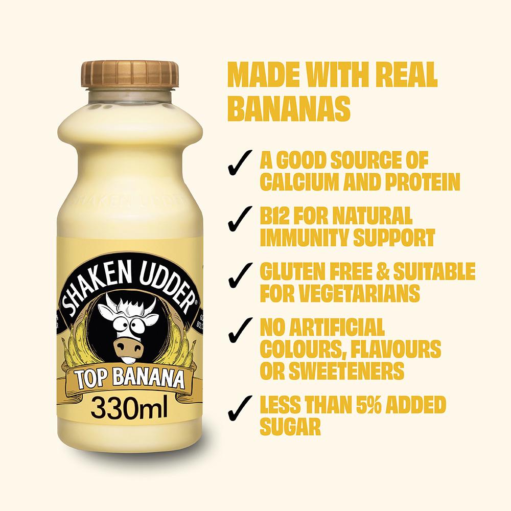 Shaken Udder Top Banana! Milkshake 330ml thumbnail 2