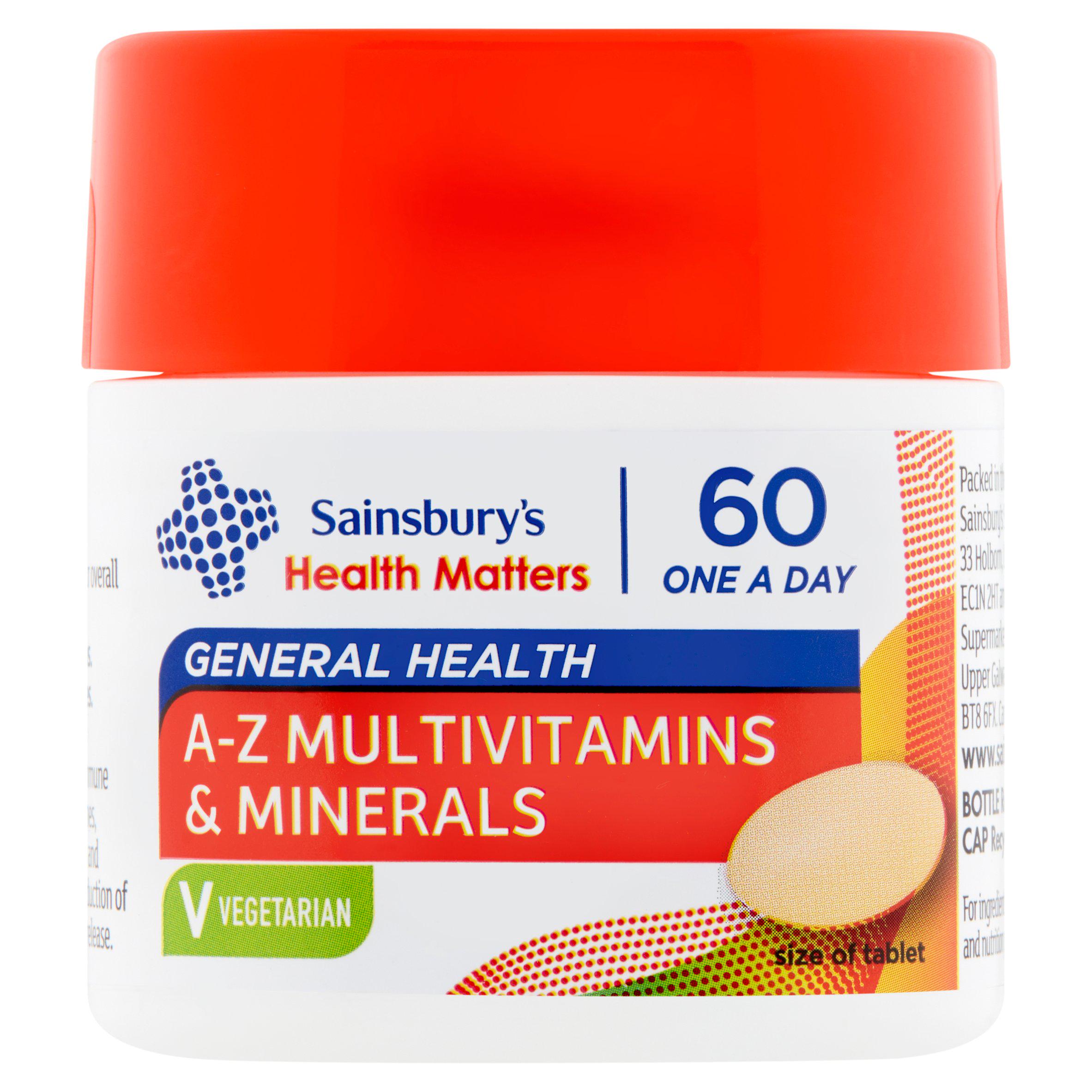 Sainsbury's A-Z Multivitamins & Minerals Tablets 1 a Day x60