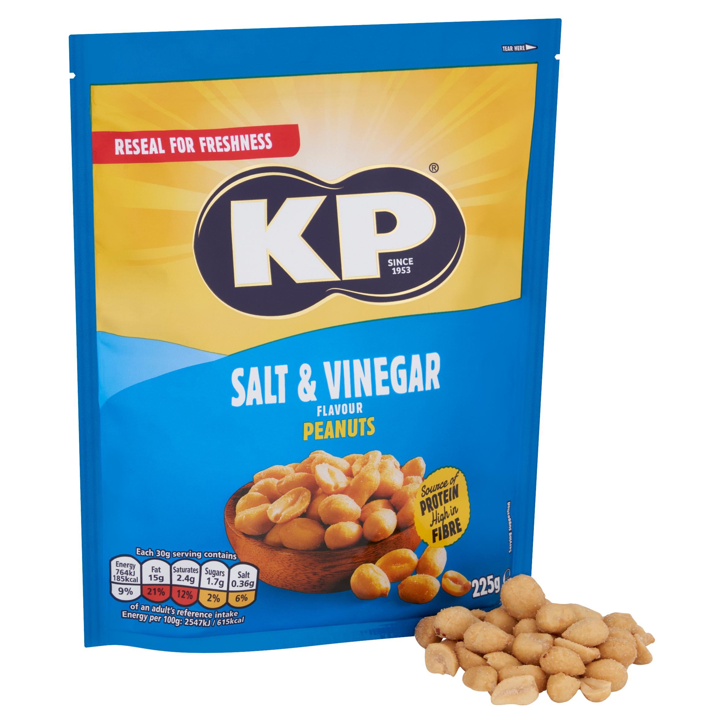 KP Peanuts Salt and Vinegar Flavour 225g thumbnail 2