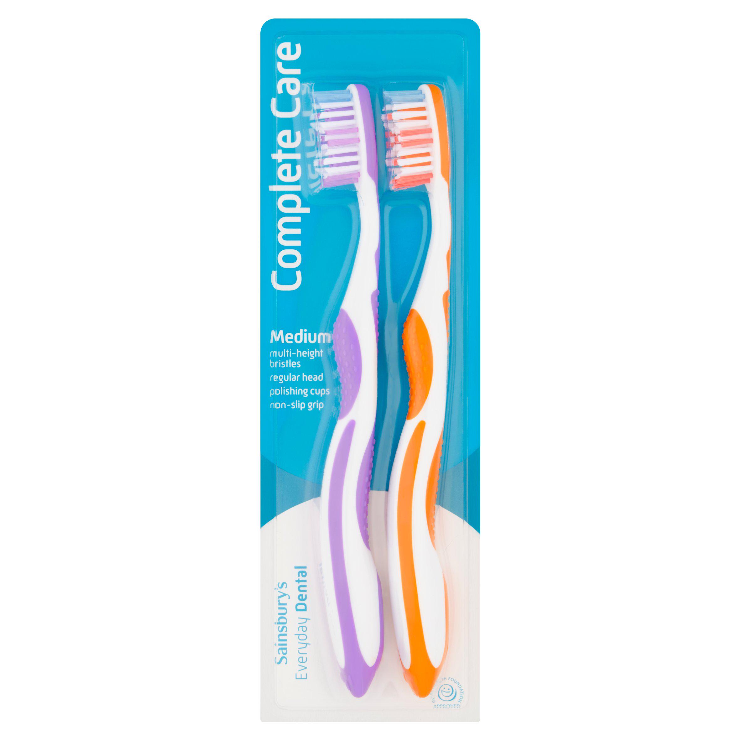 Sainsbury's Complete Care Medium Toothbrush x2