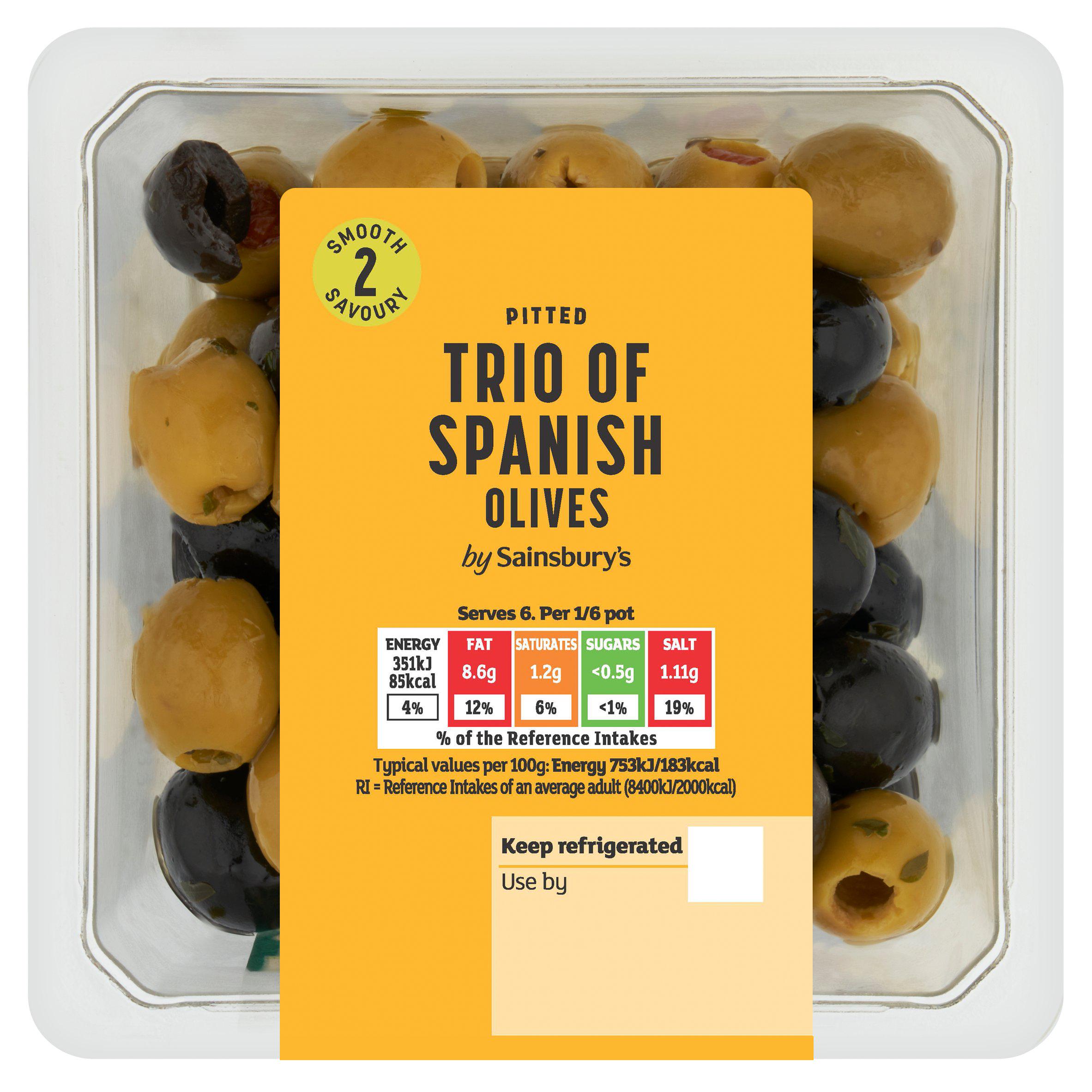 Sainsbury's Trio Of Spanish Olives 280g