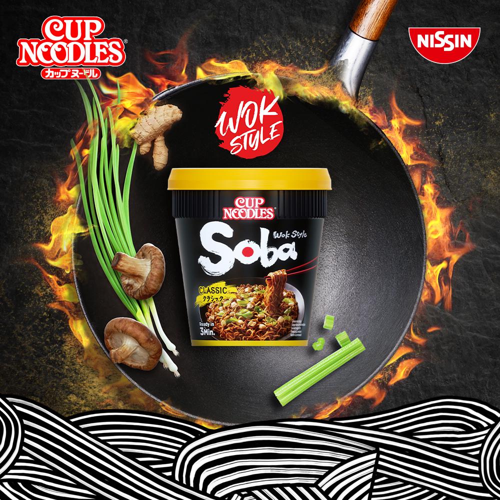 Nissin Soba Yakitori Chicken Wok Style Instant Cup Noodles Pot 89g thumbnail 2